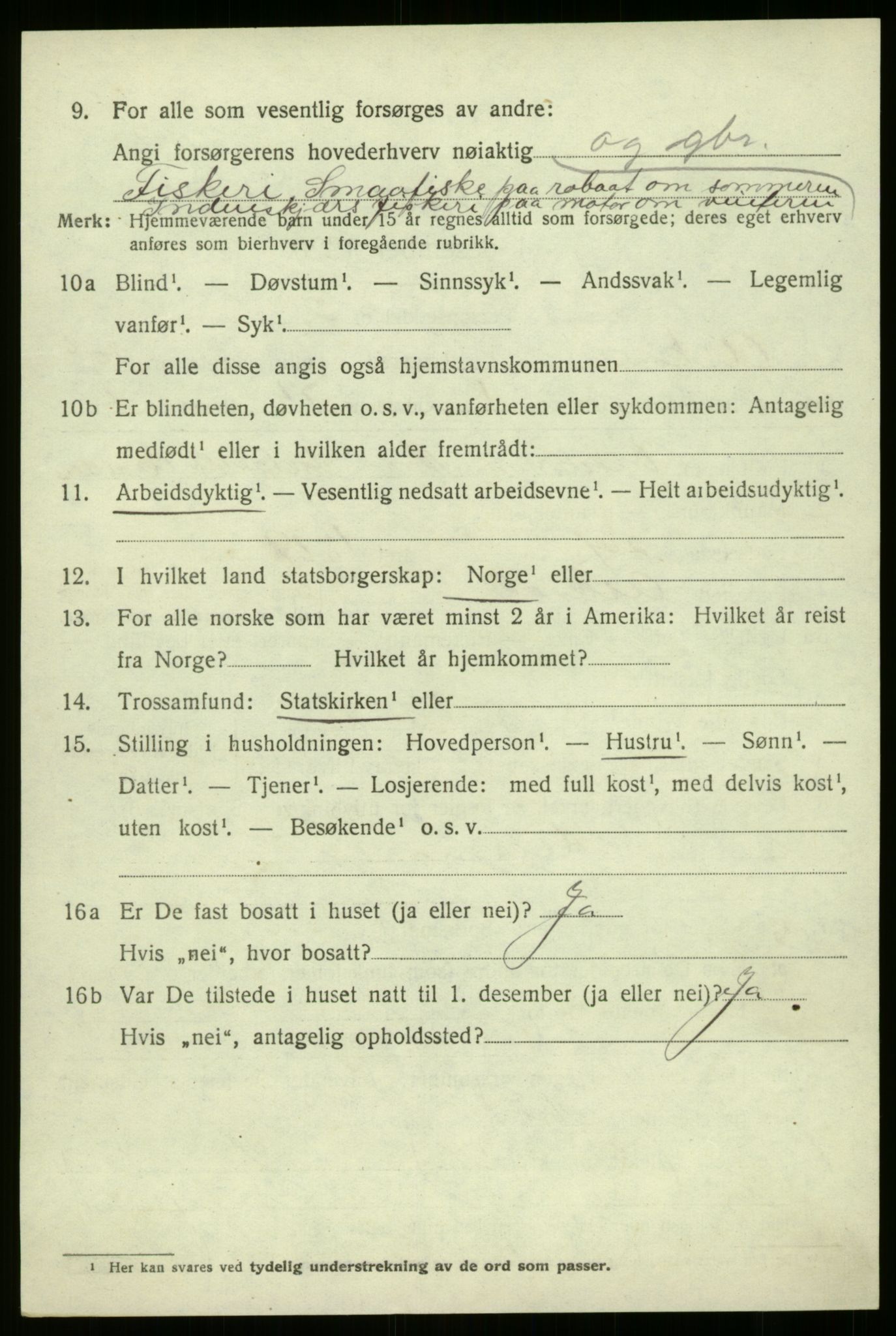 SAB, 1920 census for Askvoll, 1920, p. 4337