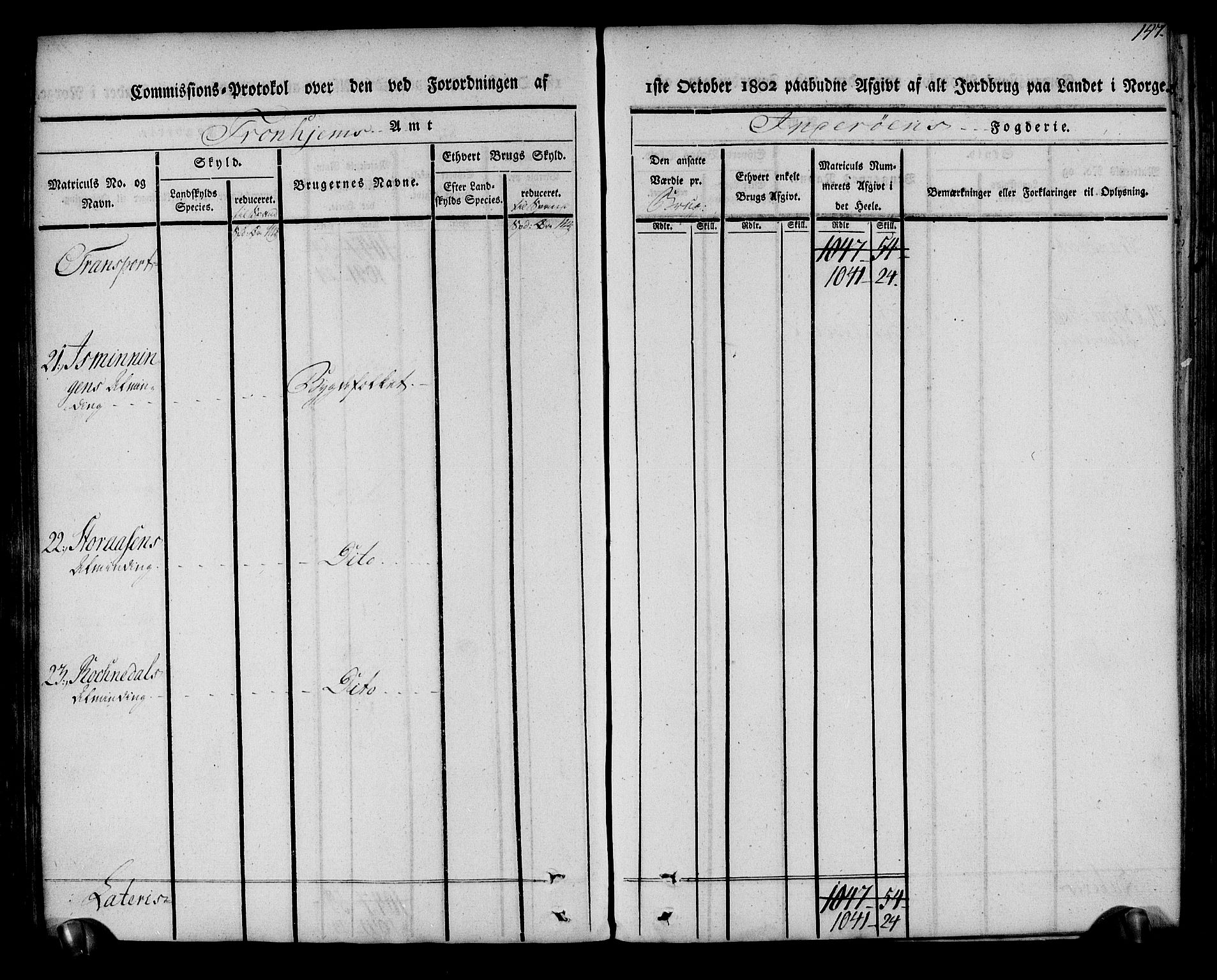 Rentekammeret inntil 1814, Realistisk ordnet avdeling, AV/RA-EA-4070/N/Ne/Nea/L0151: Inderøy fogderi. Kommisjonsprotokoll, 1803, p. 148