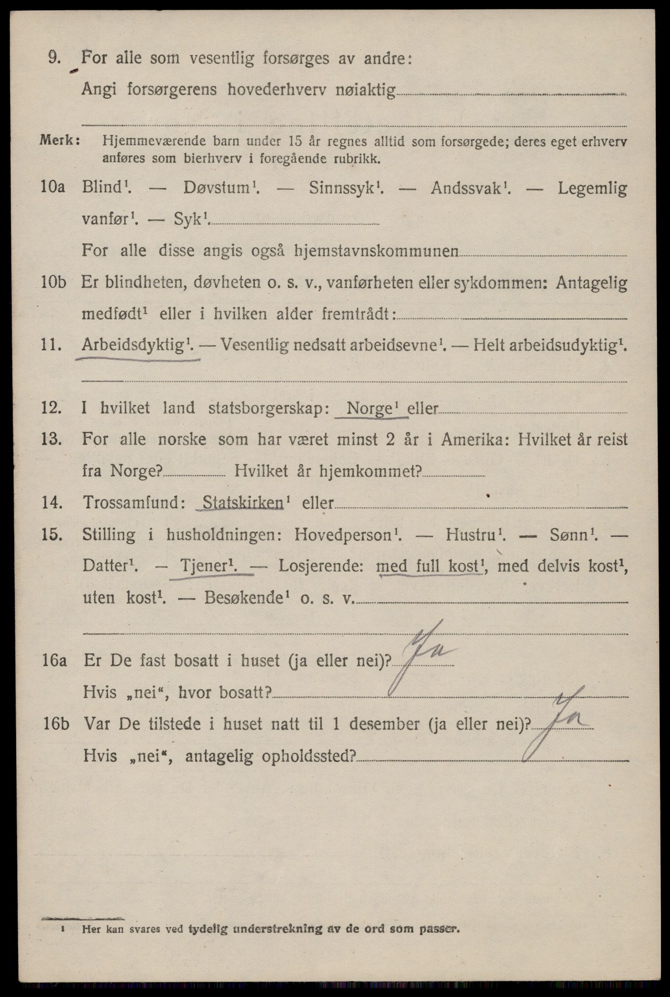 SAST, 1920 census for Håland, 1920, p. 7018