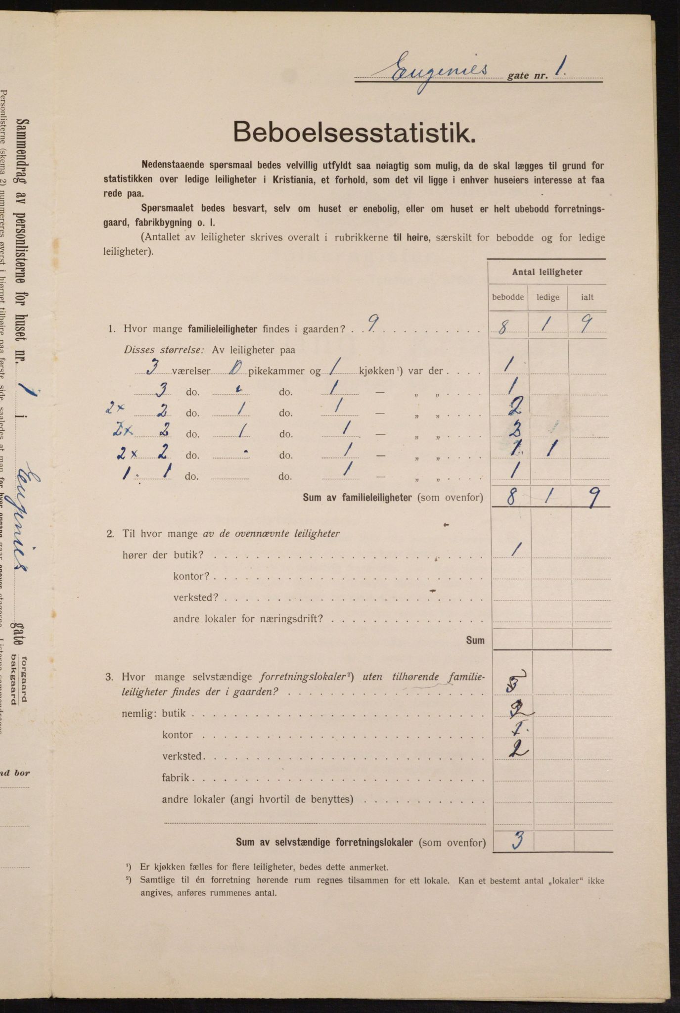 OBA, Municipal Census 1913 for Kristiania, 1913, p. 22749