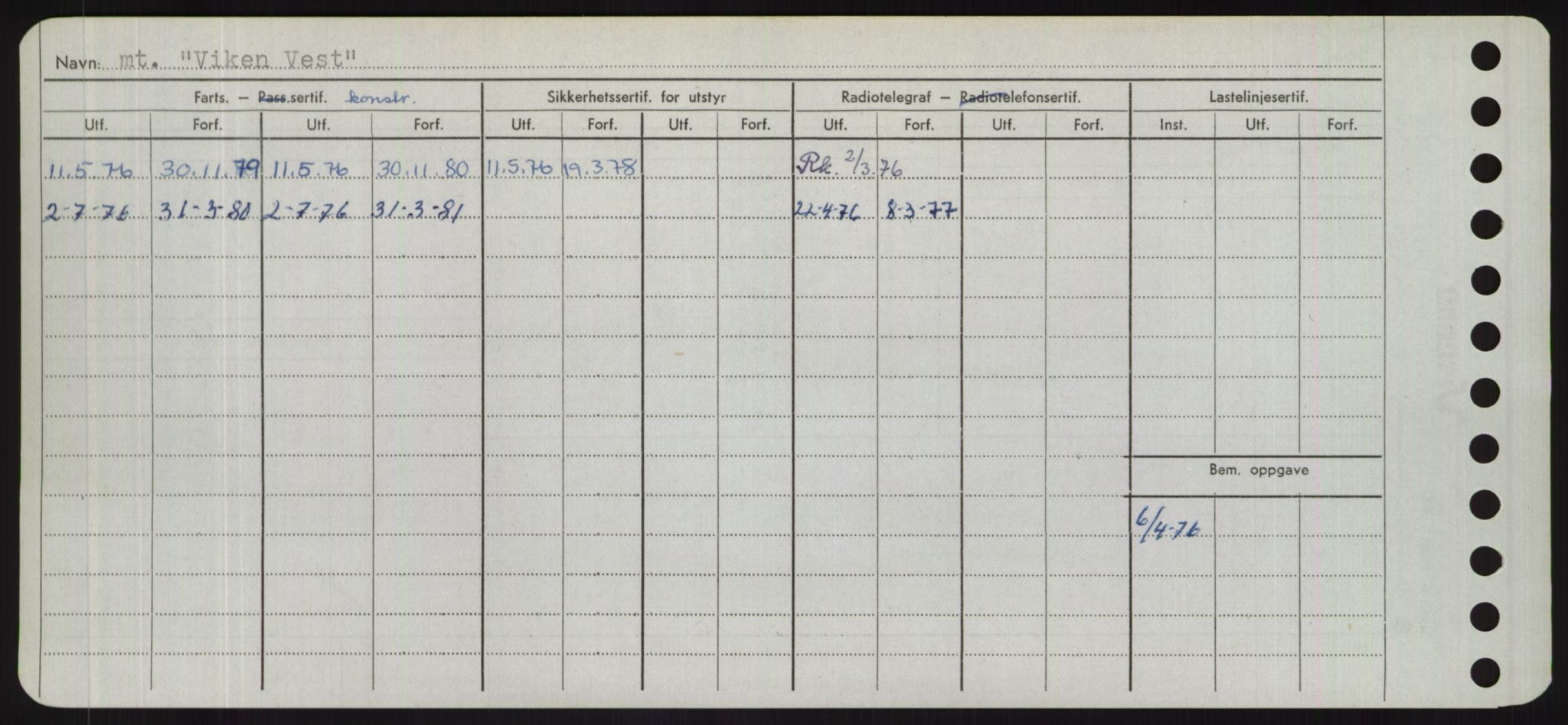 Sjøfartsdirektoratet med forløpere, Skipsmålingen, RA/S-1627/H/Hd/L0041: Fartøy, Vi-Ås, p. 128