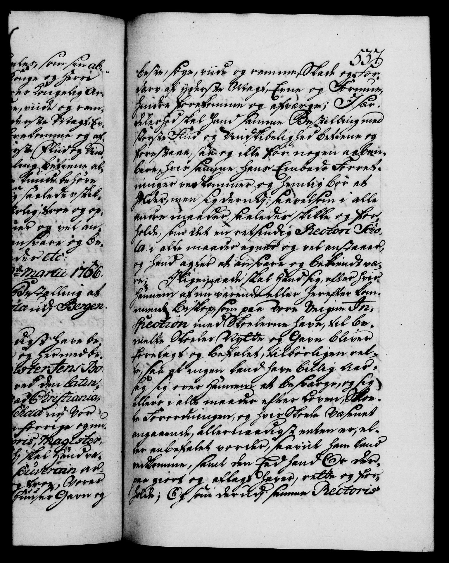 Danske Kanselli 1572-1799, AV/RA-EA-3023/F/Fc/Fca/Fcaa/L0039: Norske registre, 1755-1756, p. 537a