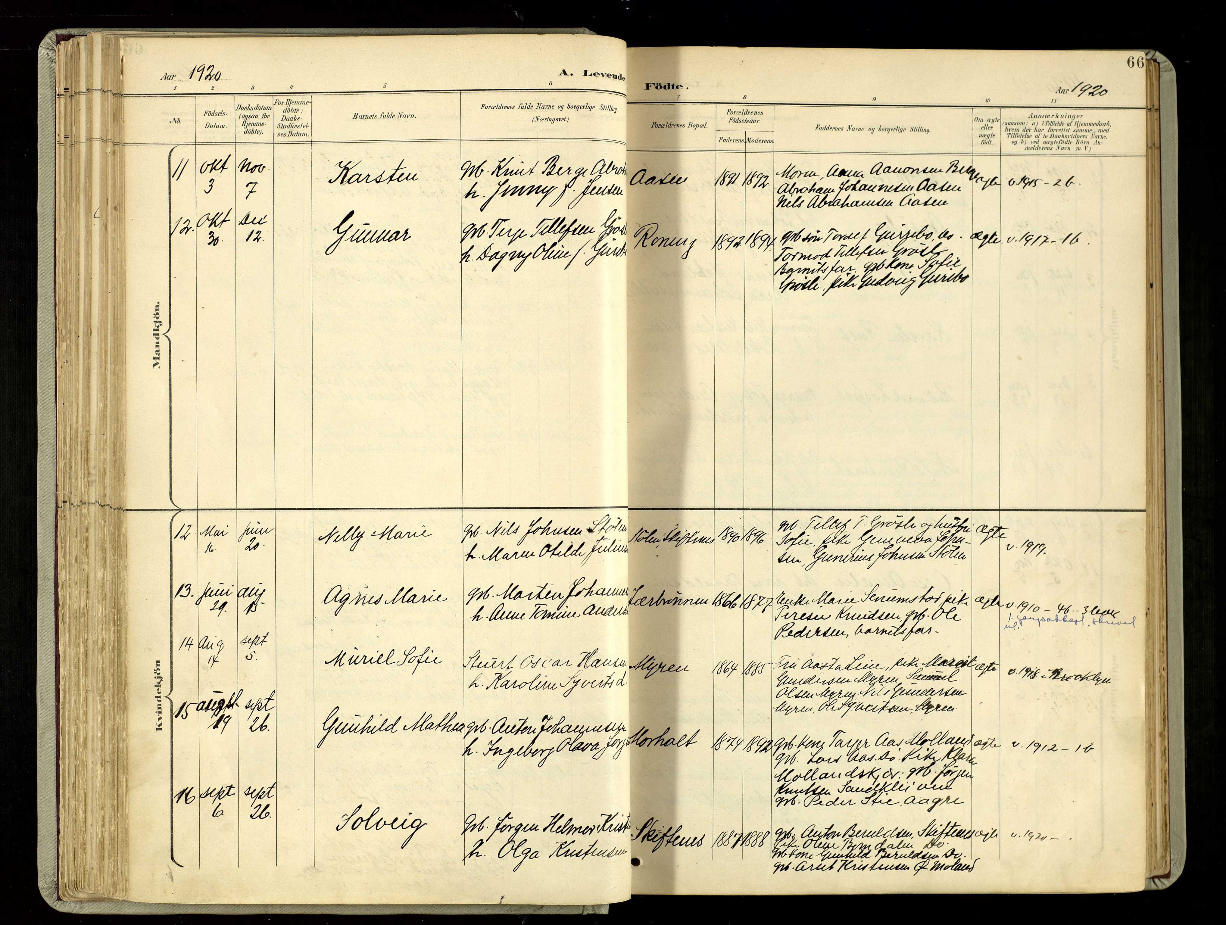 Hommedal sokneprestkontor, SAK/1111-0023/F/Fa/Fab/L0007: Parish register (official) no. A 7, 1898-1924, p. 66