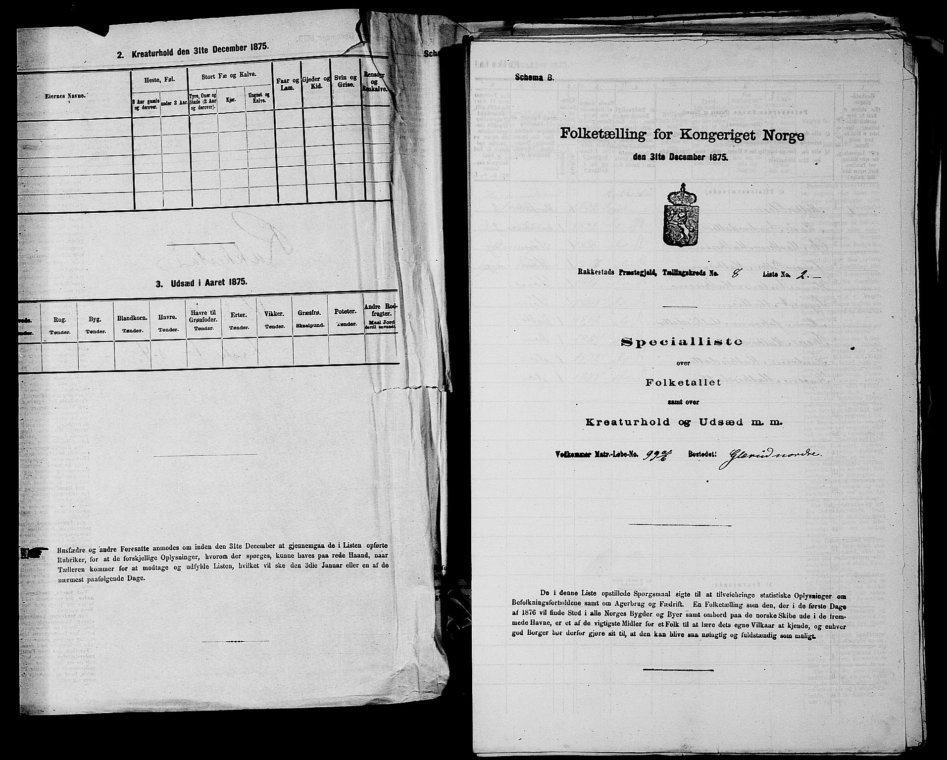 RA, 1875 census for 0128P Rakkestad, 1875, p. 925