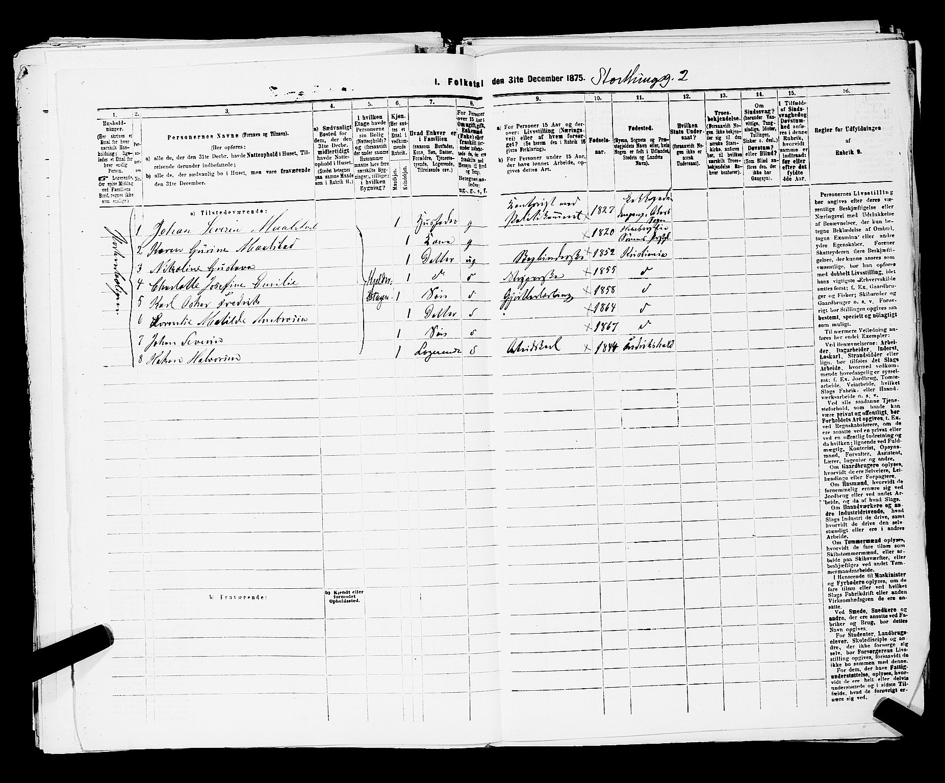 RA, 1875 census for 0301 Kristiania, 1875, p. 4934