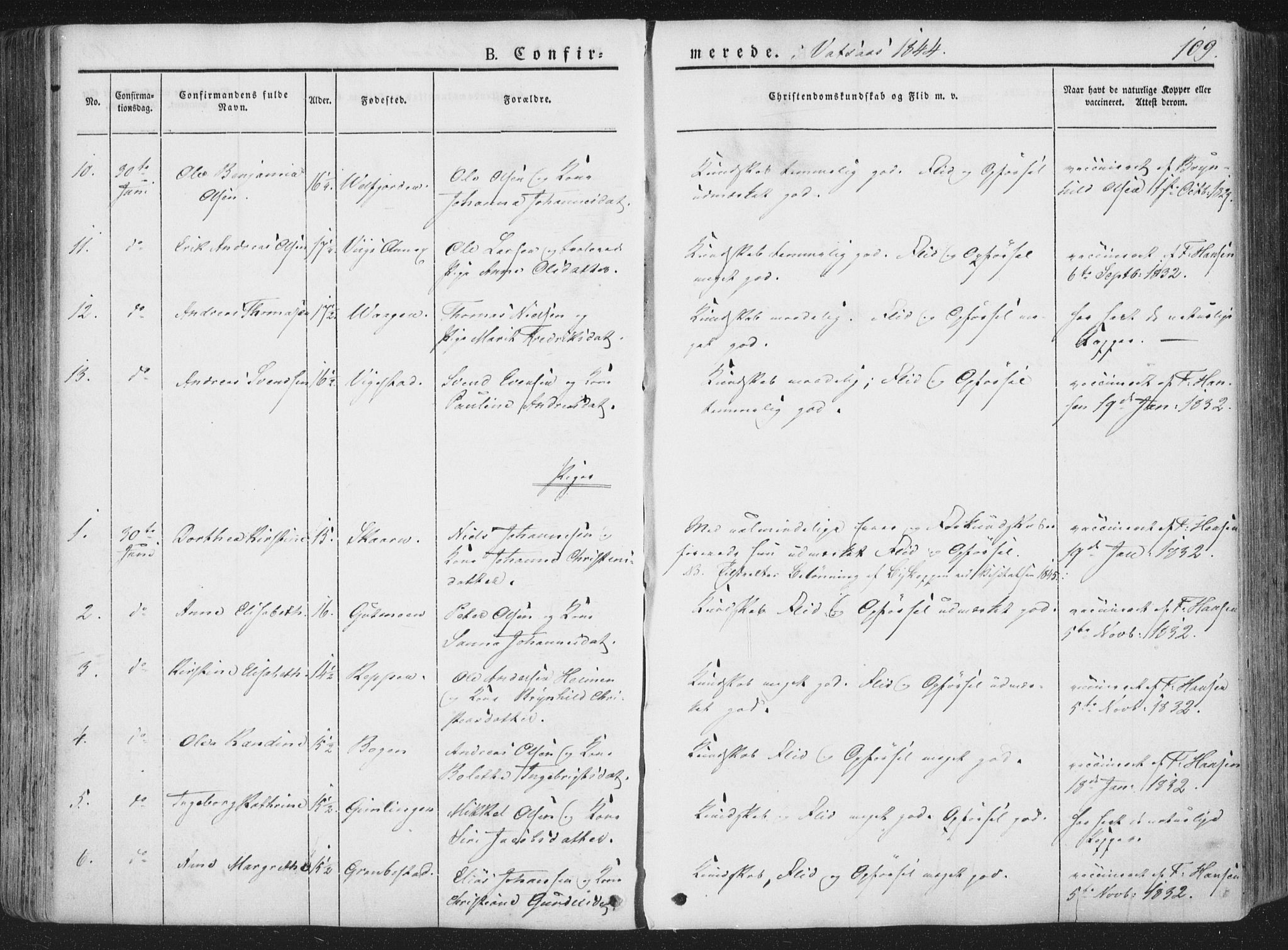 Ministerialprotokoller, klokkerbøker og fødselsregistre - Nordland, AV/SAT-A-1459/810/L0144: Parish register (official) no. 810A07 /1, 1841-1862, p. 109