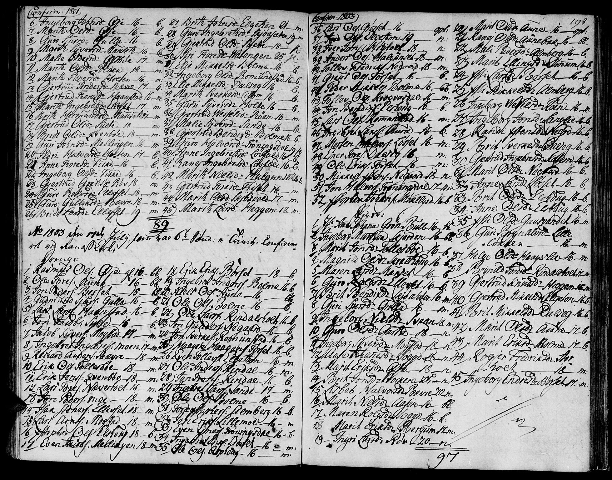 Ministerialprotokoller, klokkerbøker og fødselsregistre - Møre og Romsdal, SAT/A-1454/595/L1040: Parish register (official) no. 595A02, 1797-1819, p. 198