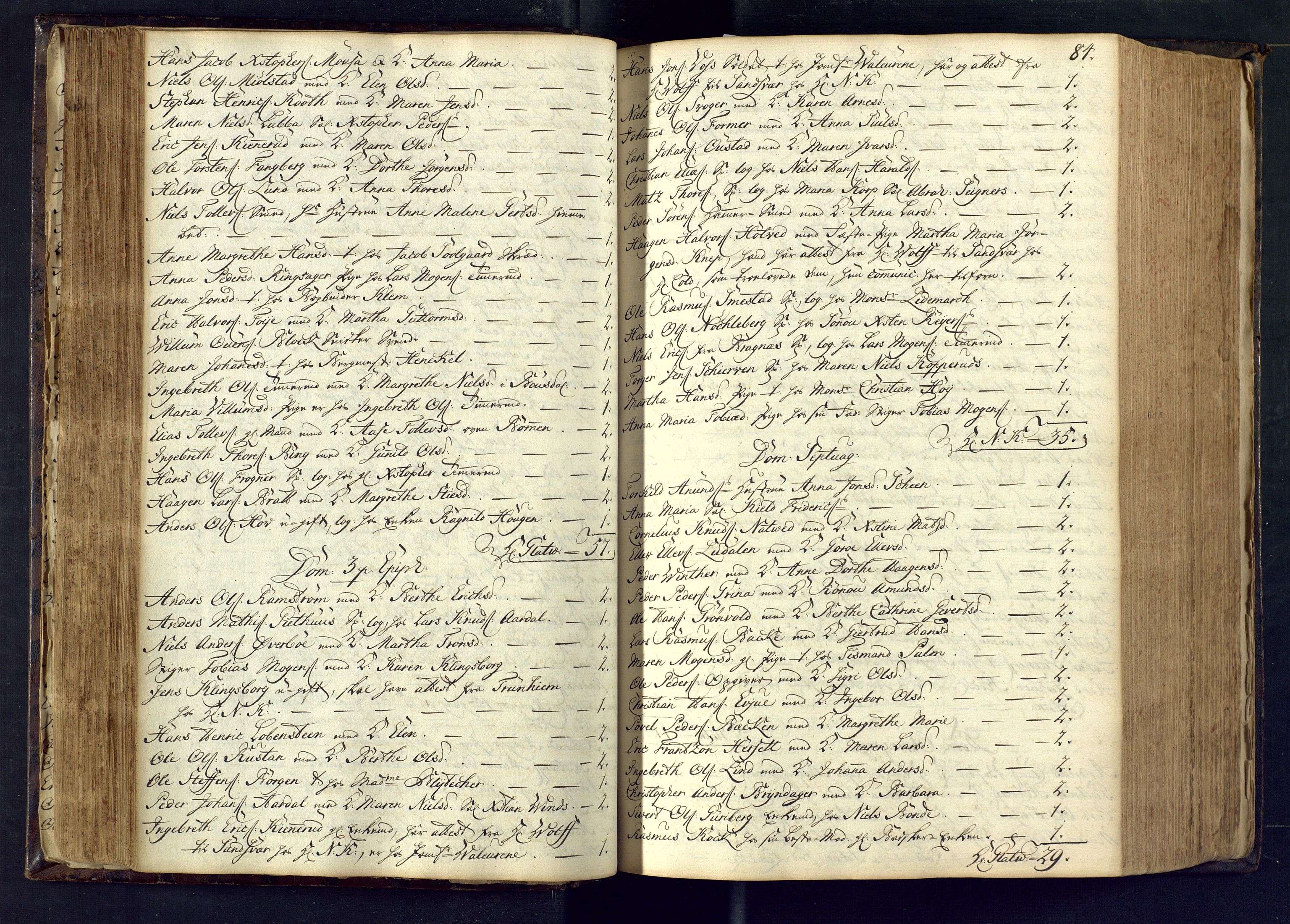 Kongsberg kirkebøker, AV/SAKO-A-22/M/Ma/L0003: Communicants register no. 3, 1745-1750, p. 84