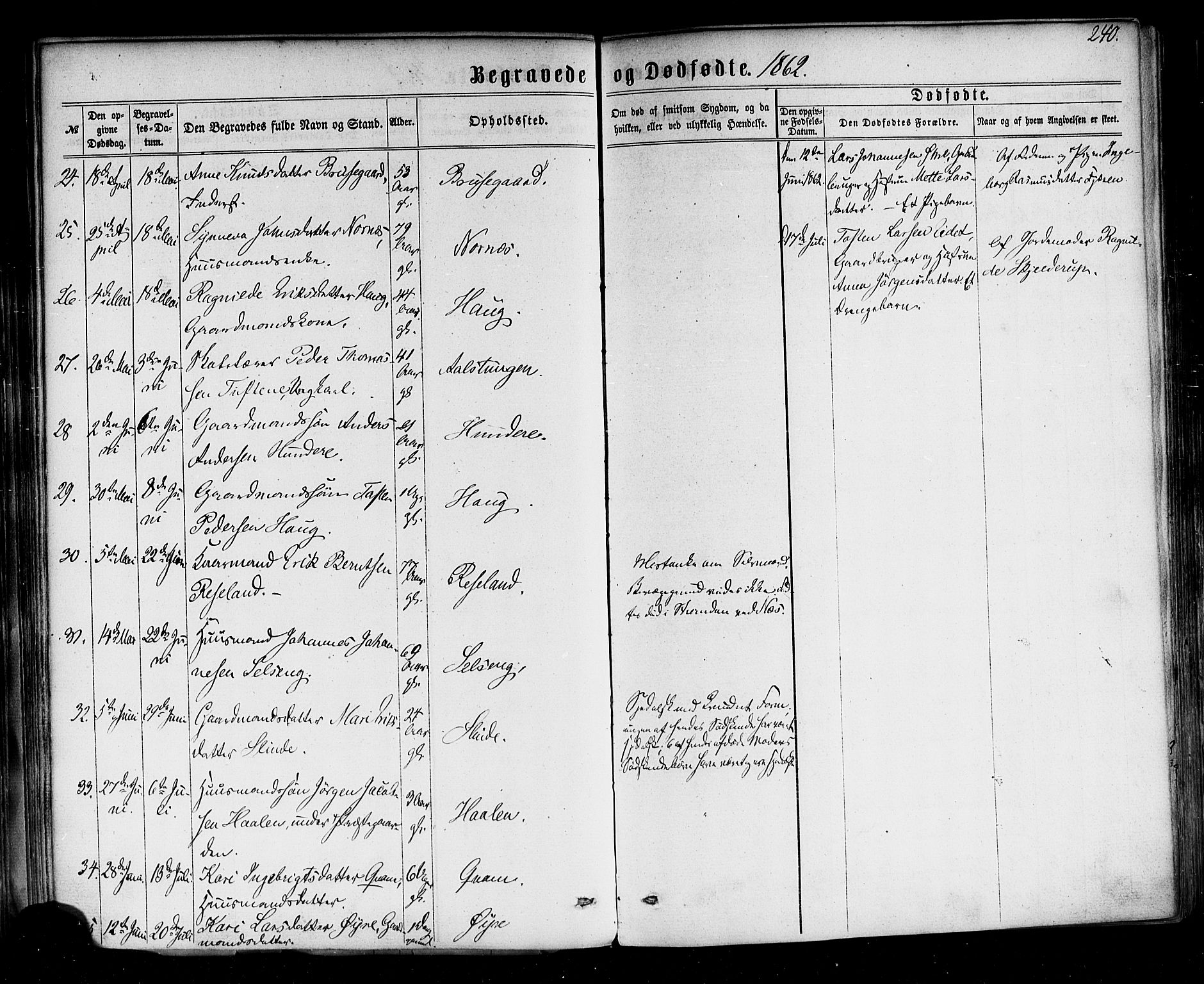 Sogndal sokneprestembete, AV/SAB-A-81301/H/Haa/Haaa/L0013: Parish register (official) no. A 13, 1859-1877, p. 240