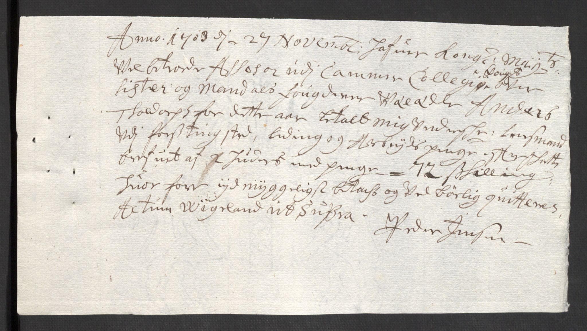 Rentekammeret inntil 1814, Reviderte regnskaper, Fogderegnskap, AV/RA-EA-4092/R43/L2550: Fogderegnskap Lista og Mandal, 1703-1704, p. 89