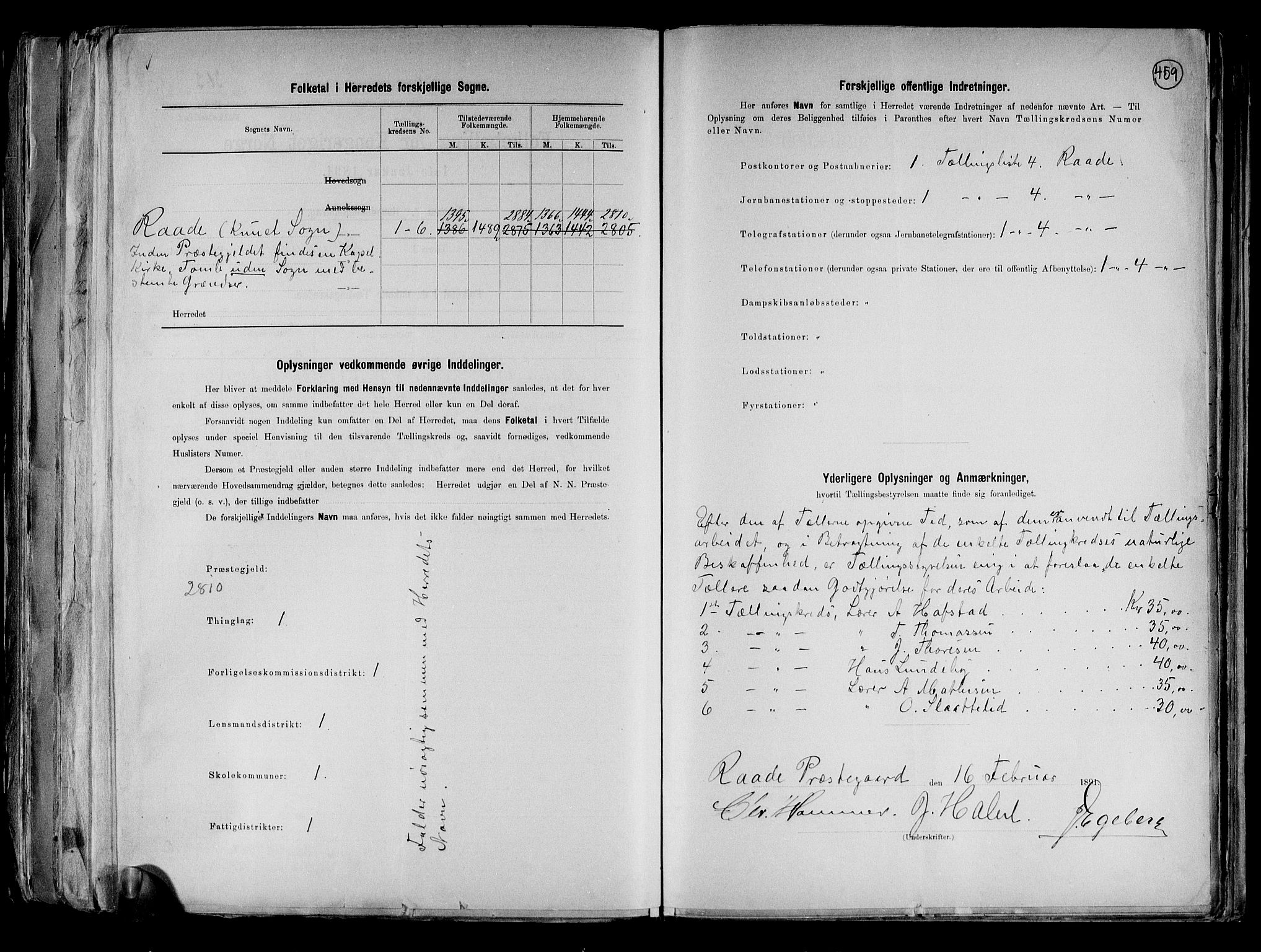 RA, 1891 census for 0135 Råde, 1891, p. 3