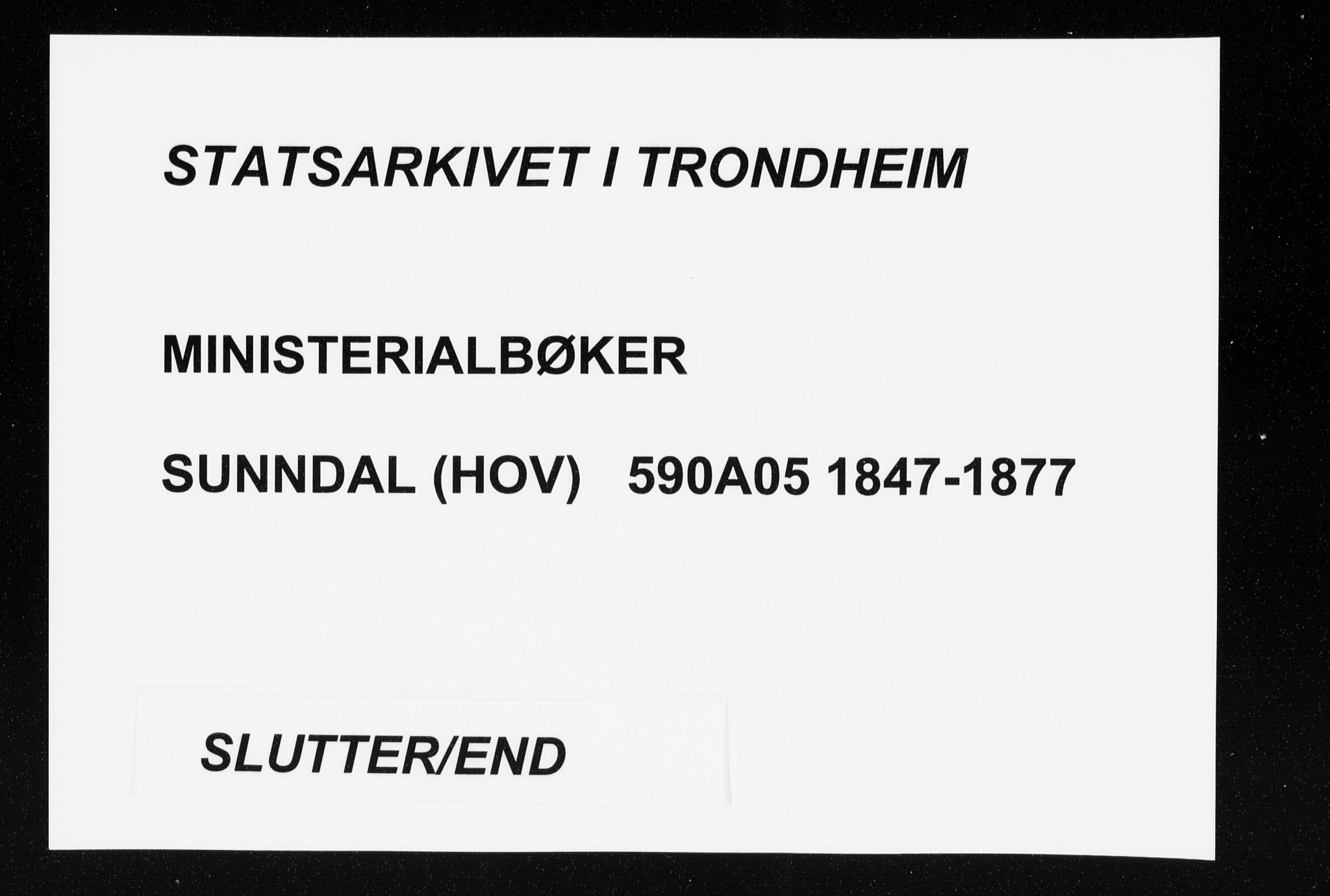 Ministerialprotokoller, klokkerbøker og fødselsregistre - Møre og Romsdal, SAT/A-1454/590/L1013: Parish register (official) no. 590A05, 1847-1877