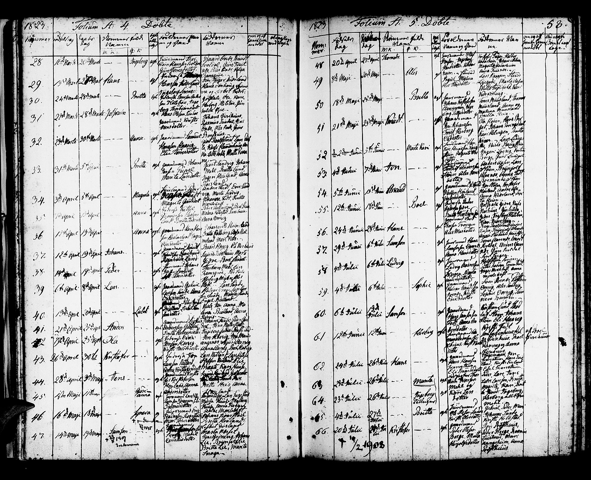 Kvinnherad sokneprestembete, SAB/A-76401/H/Haa: Parish register (official) no. A 5, 1811-1835, p. 53