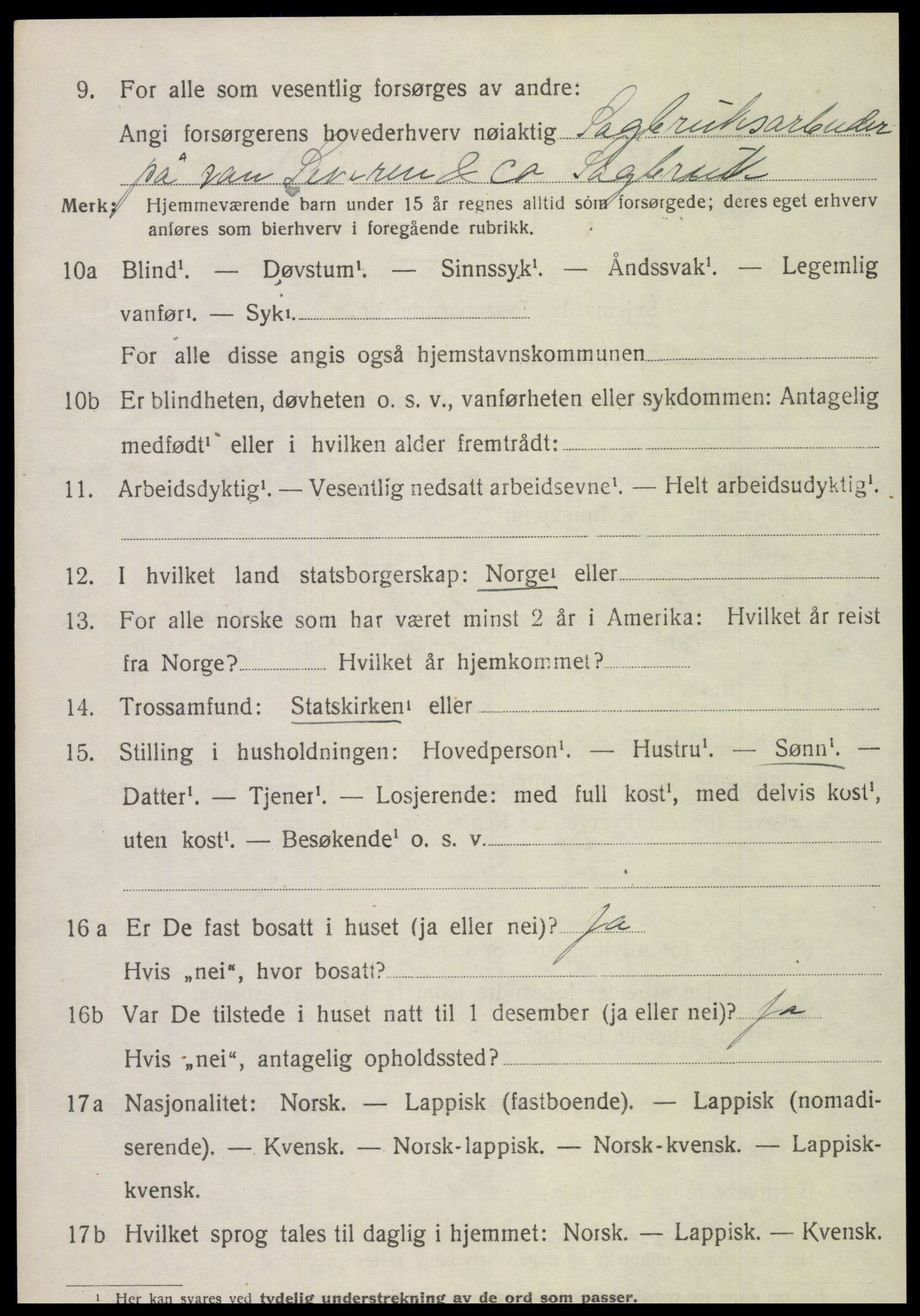 SAT, 1920 census for Vemundvik, 1920, p. 1008