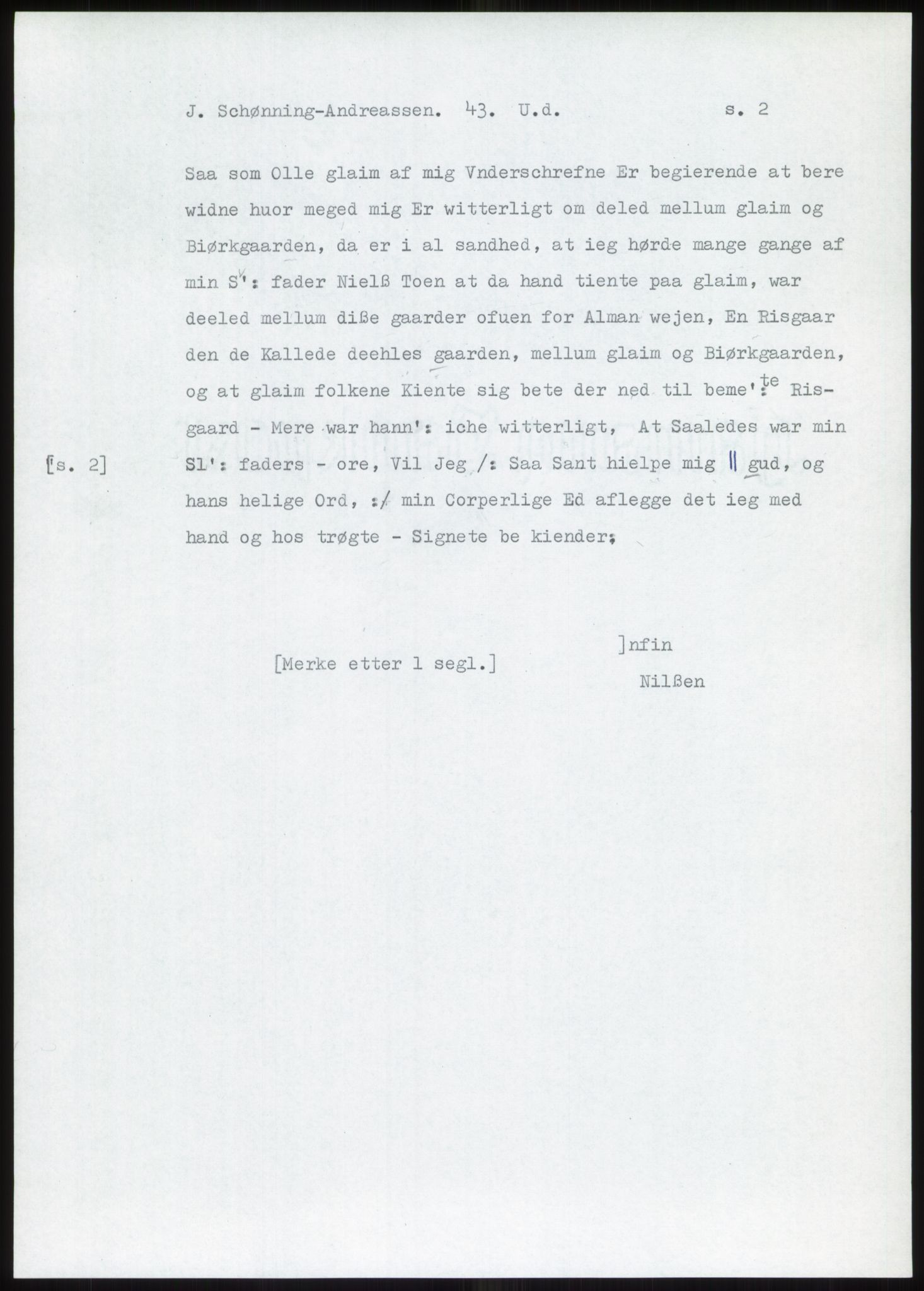 Samlinger til kildeutgivelse, Diplomavskriftsamlingen, RA/EA-4053/H/Ha, p. 201