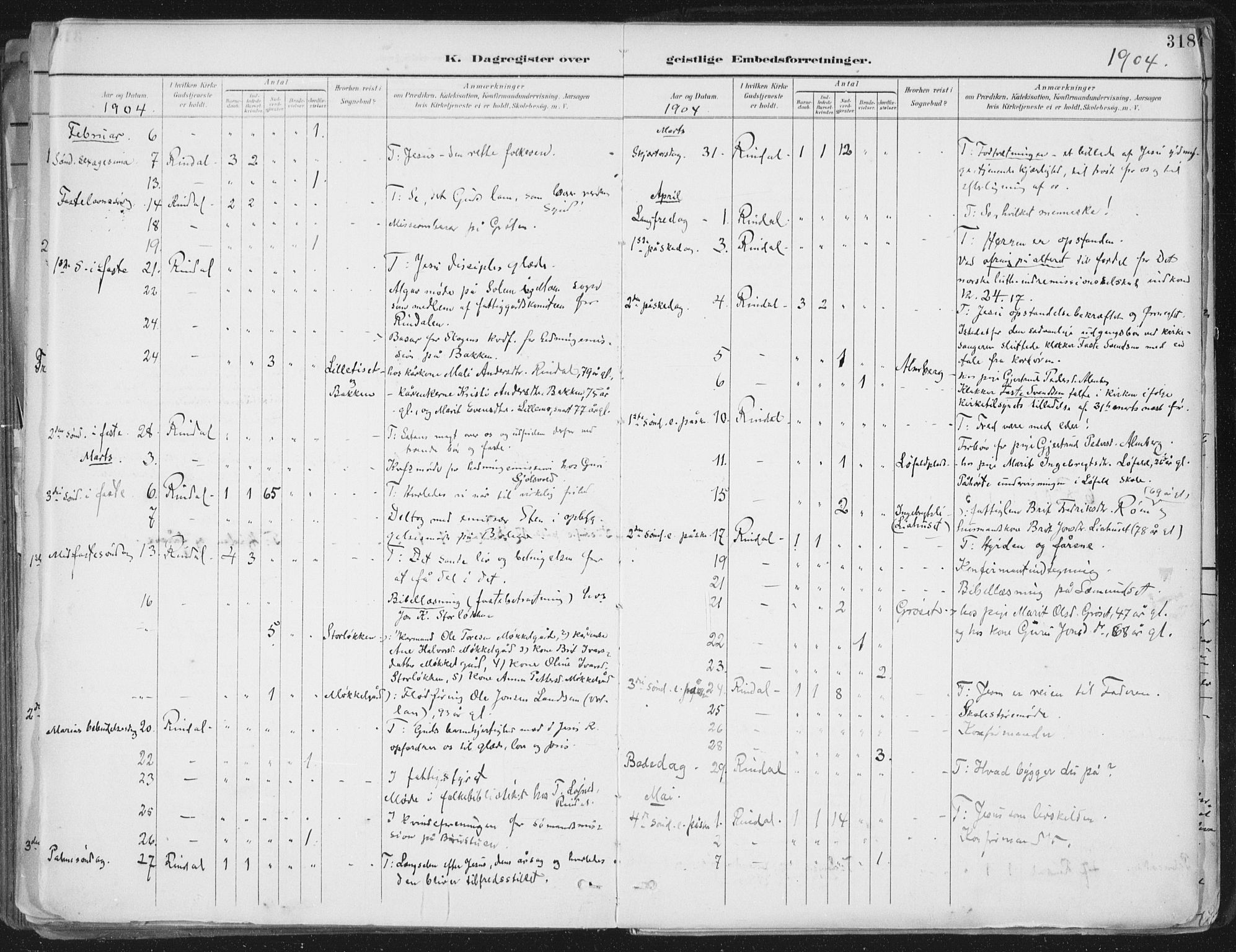 Ministerialprotokoller, klokkerbøker og fødselsregistre - Møre og Romsdal, AV/SAT-A-1454/598/L1072: Parish register (official) no. 598A06, 1896-1910, p. 318