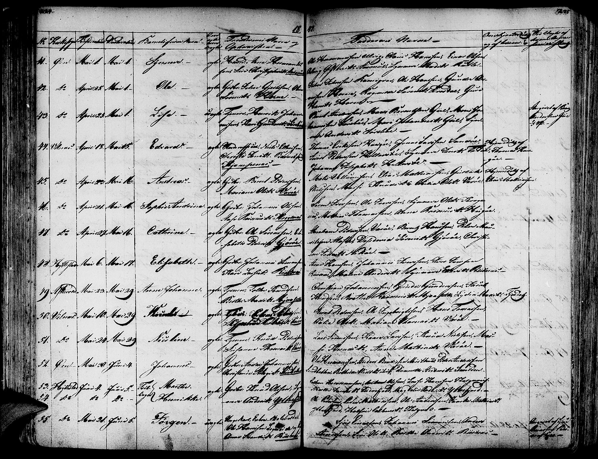 Askvoll sokneprestembete, AV/SAB-A-79501/H/Haa/Haaa/L0010: Parish register (official) no. A 10, 1821-1844, p. 224-225