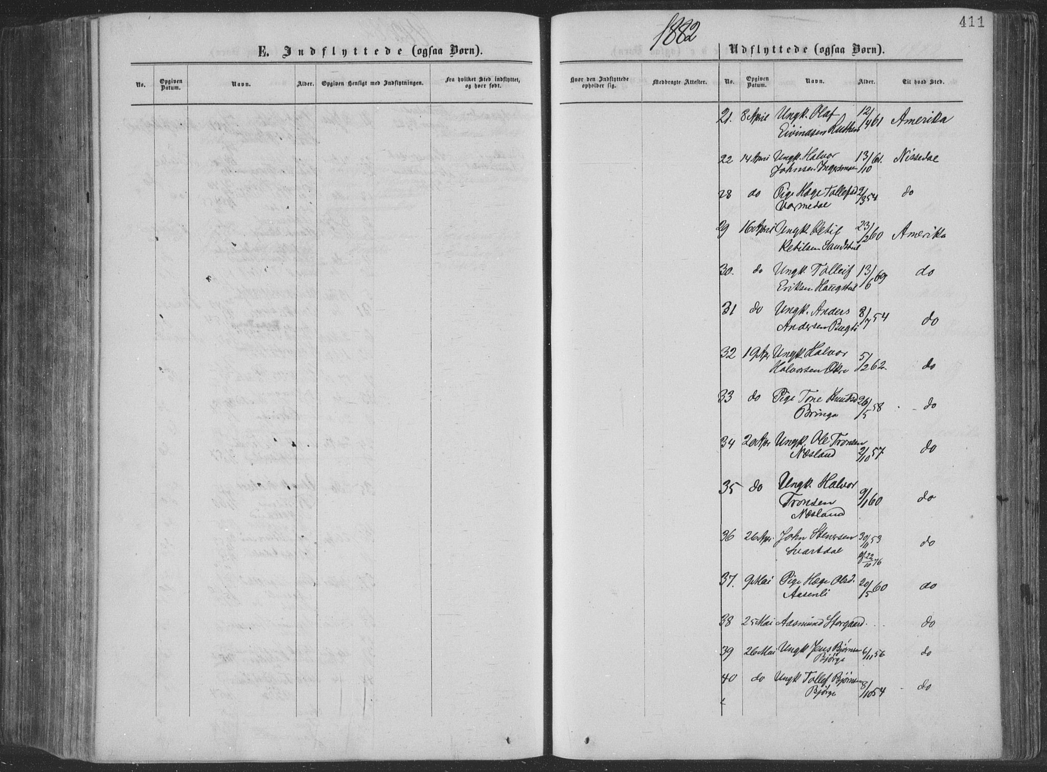 Seljord kirkebøker, SAKO/A-20/F/Fa/L0014: Parish register (official) no. I 14, 1877-1886, p. 411