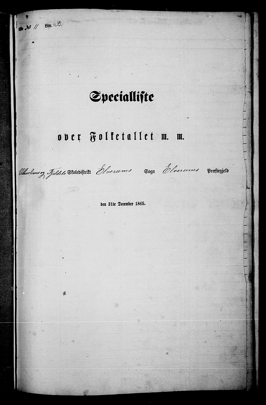 RA, 1865 census for Elverum, 1865, p. 248