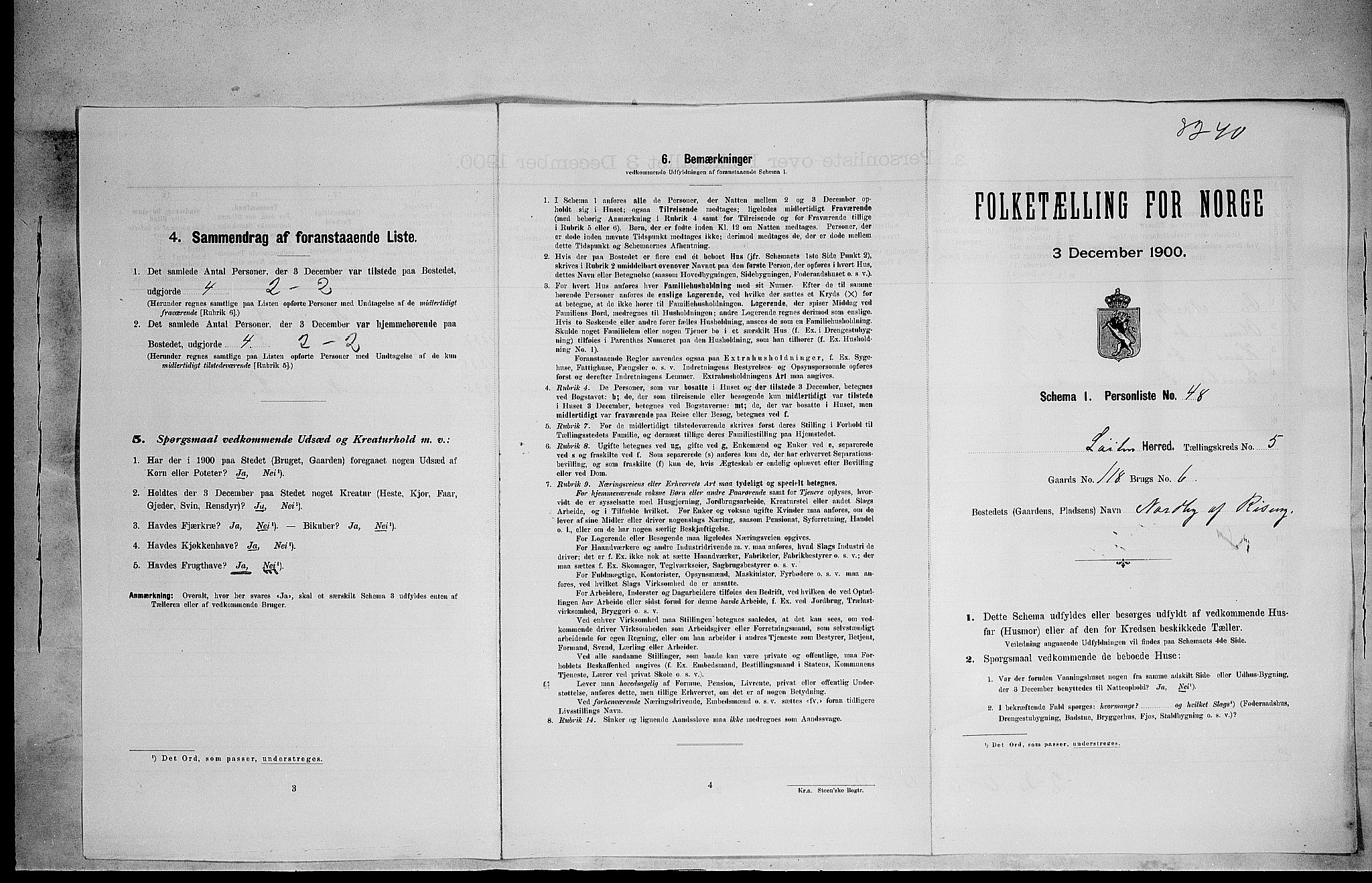 SAH, 1900 census for Løten, 1900, p. 1348