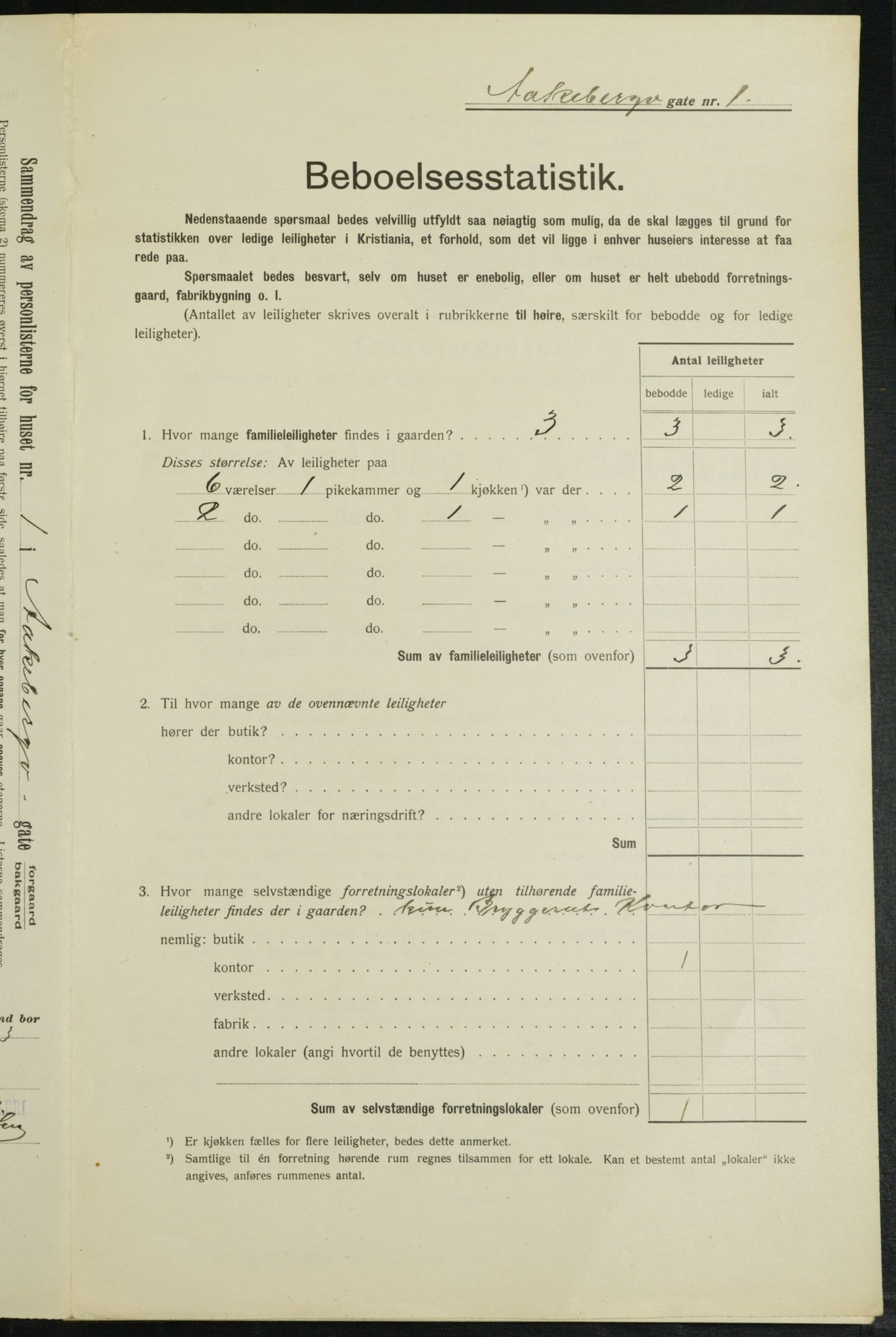 OBA, Municipal Census 1913 for Kristiania, 1913, p. 130196