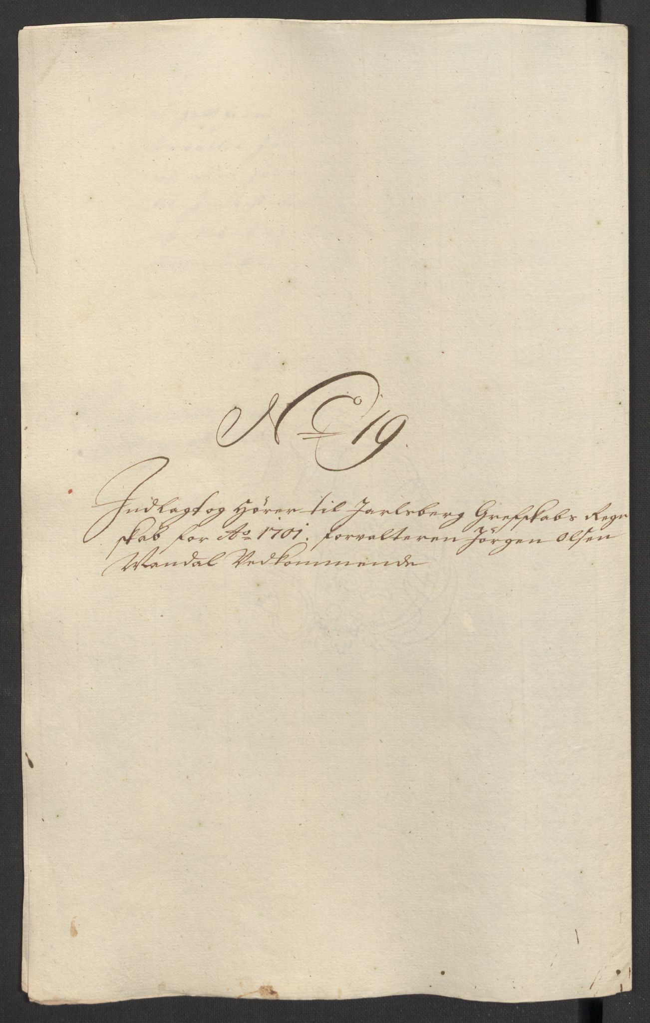 Rentekammeret inntil 1814, Reviderte regnskaper, Fogderegnskap, AV/RA-EA-4092/R32/L1869: Fogderegnskap Jarlsberg grevskap, 1700-1701, p. 409