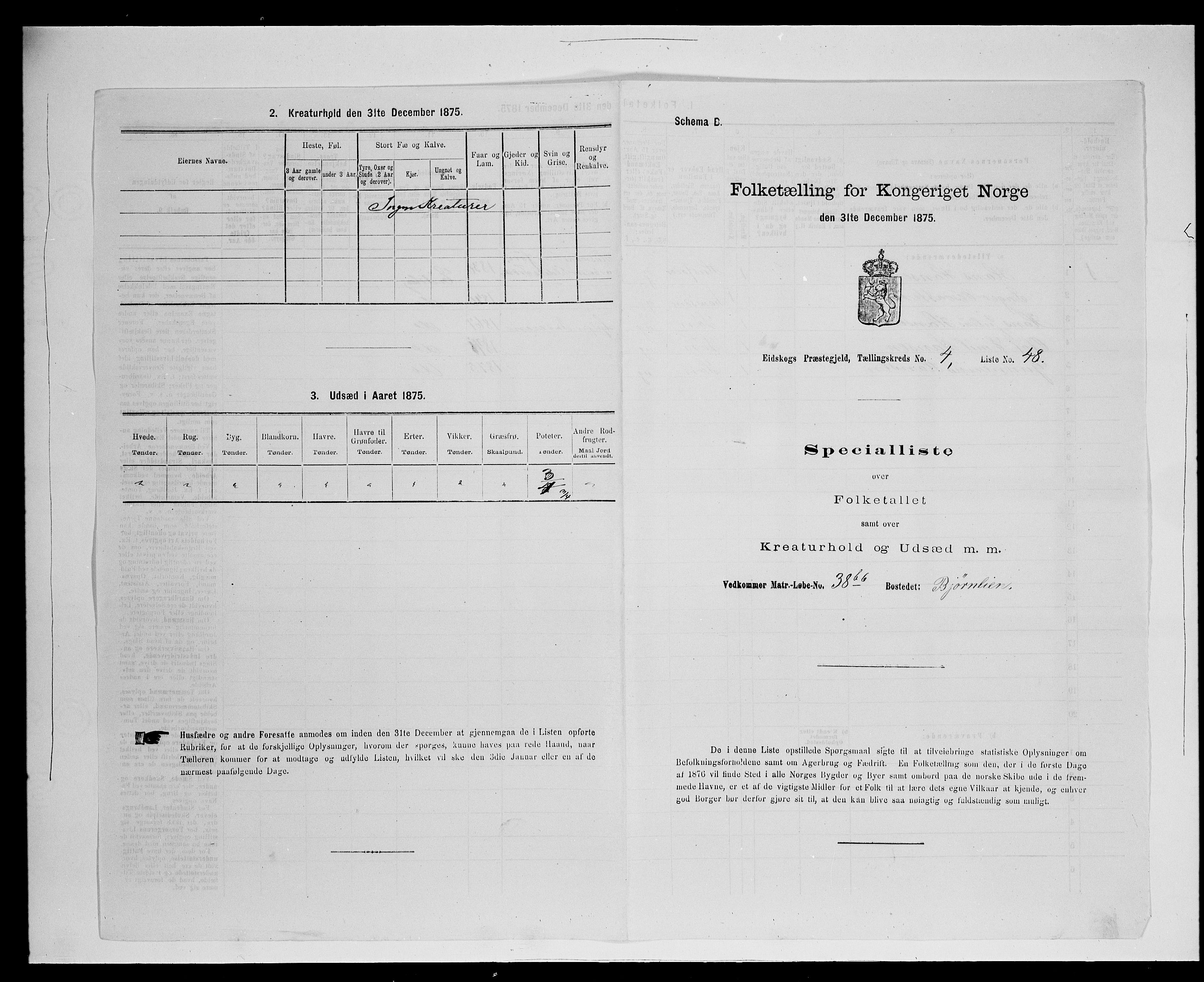 SAH, 1875 census for 0420P Eidskog, 1875, p. 764