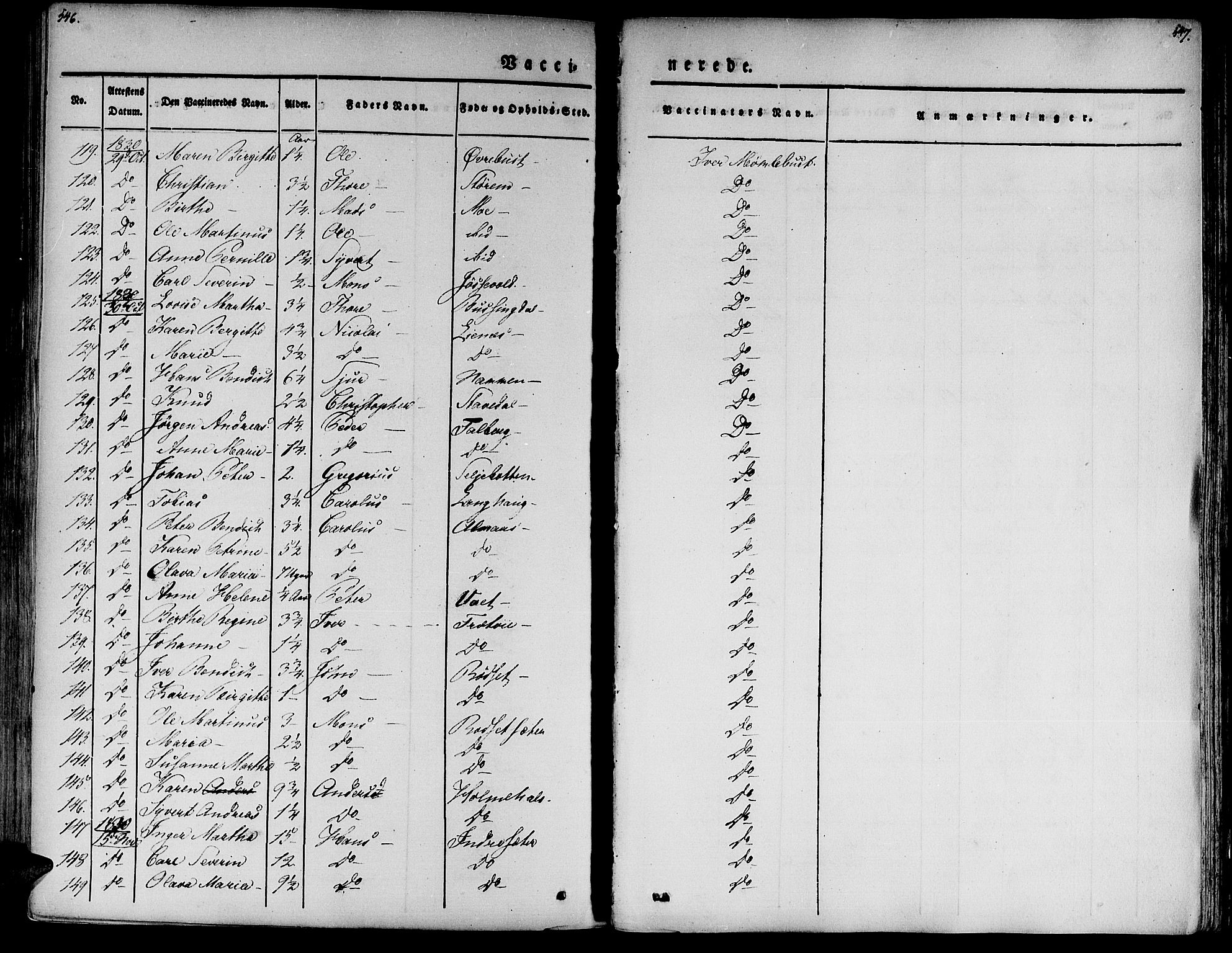 Ministerialprotokoller, klokkerbøker og fødselsregistre - Møre og Romsdal, SAT/A-1454/520/L0274: Parish register (official) no. 520A04, 1827-1864, p. 546-547