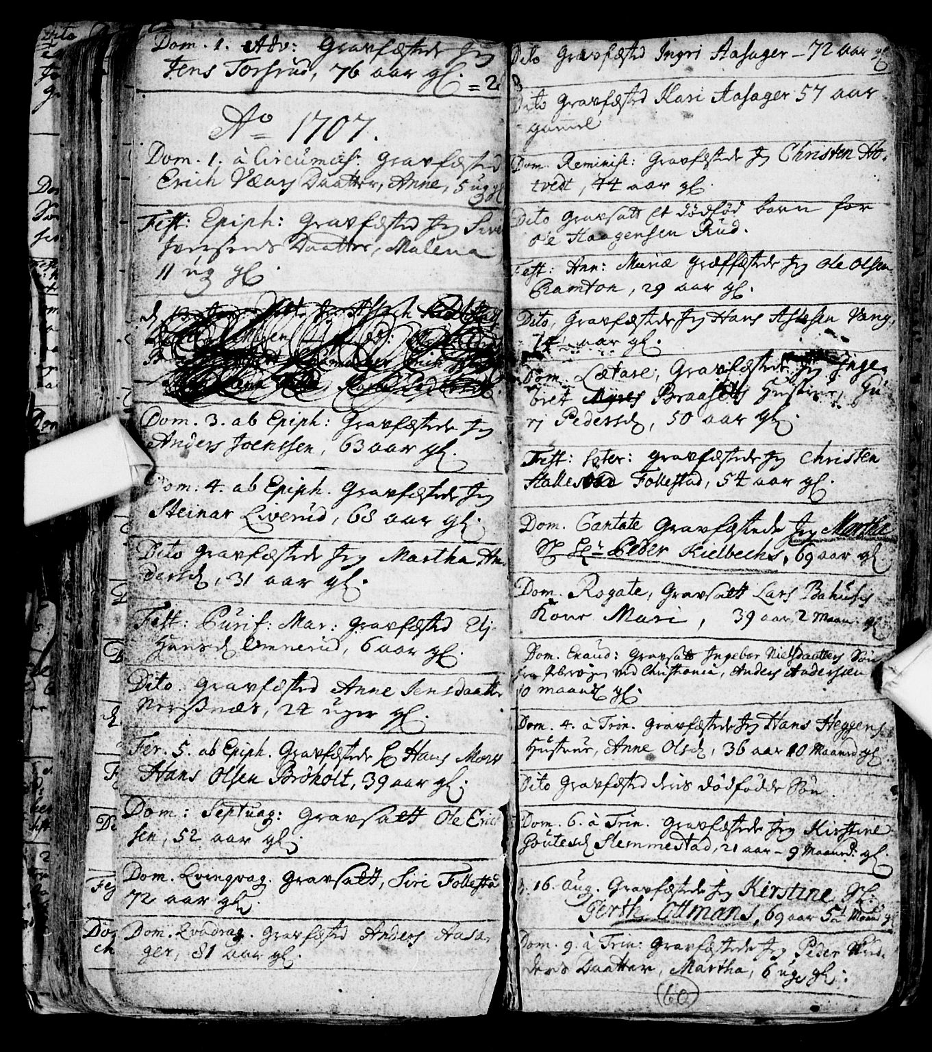 Røyken kirkebøker, SAKO/A-241/F/Fa/L0001: Parish register (official) no. 1, 1701-1730, p. 60