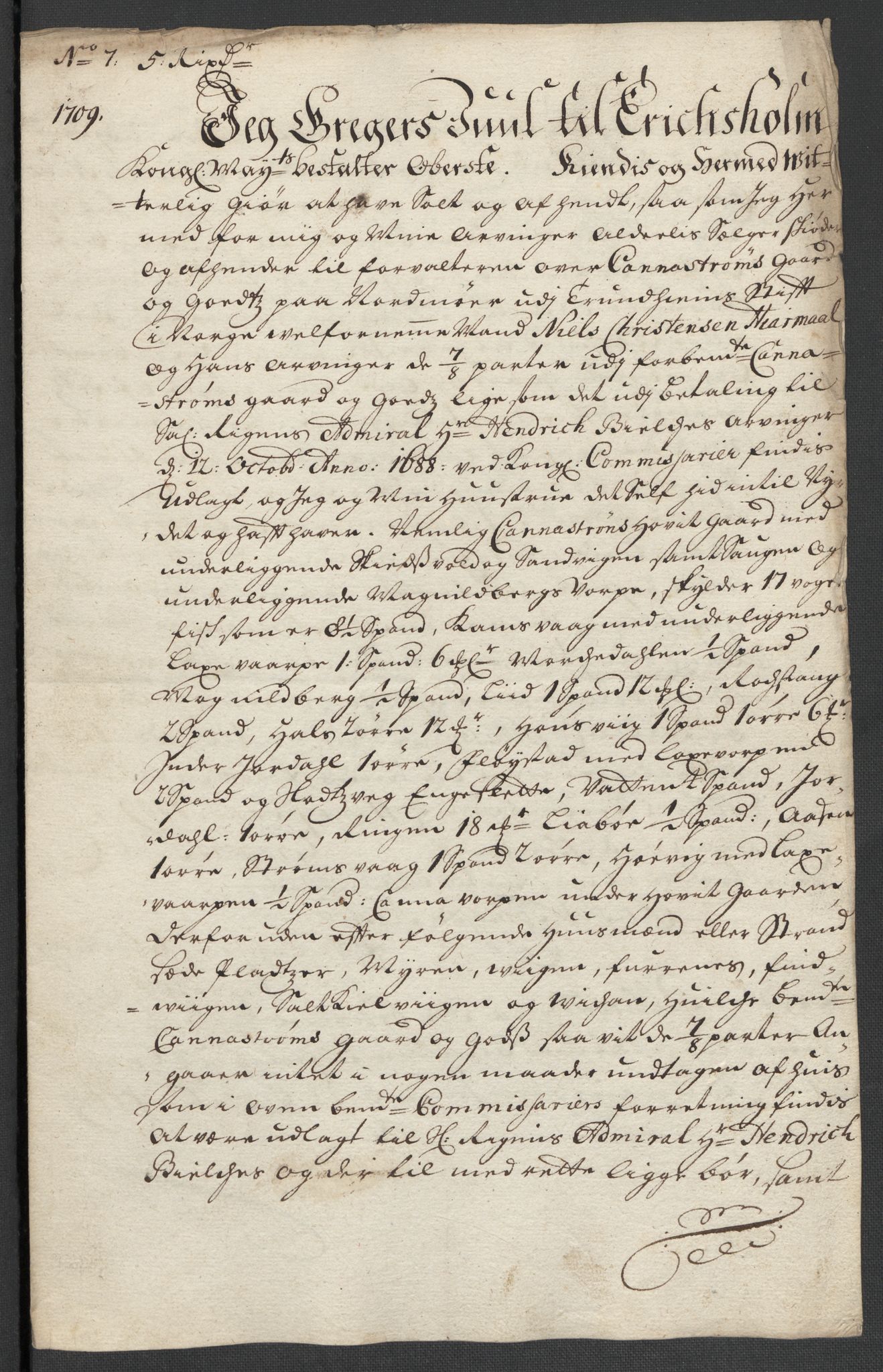 Rentekammeret inntil 1814, Reviderte regnskaper, Fogderegnskap, RA/EA-4092/R56/L3744: Fogderegnskap Nordmøre, 1709-1710, p. 121