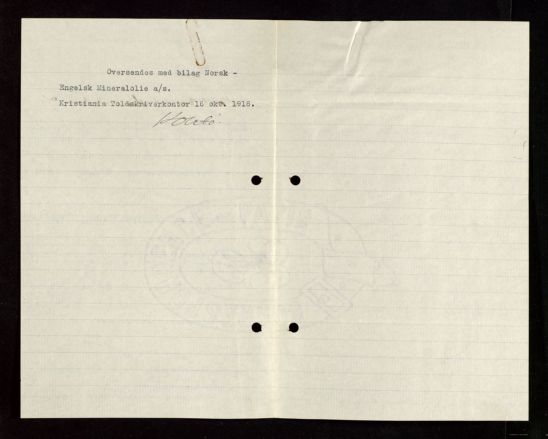 Pa 1521 - A/S Norske Shell, AV/SAST-A-101915/E/Ea/Eaa/L0003: Sjefskorrespondanse, 1918, p. 100