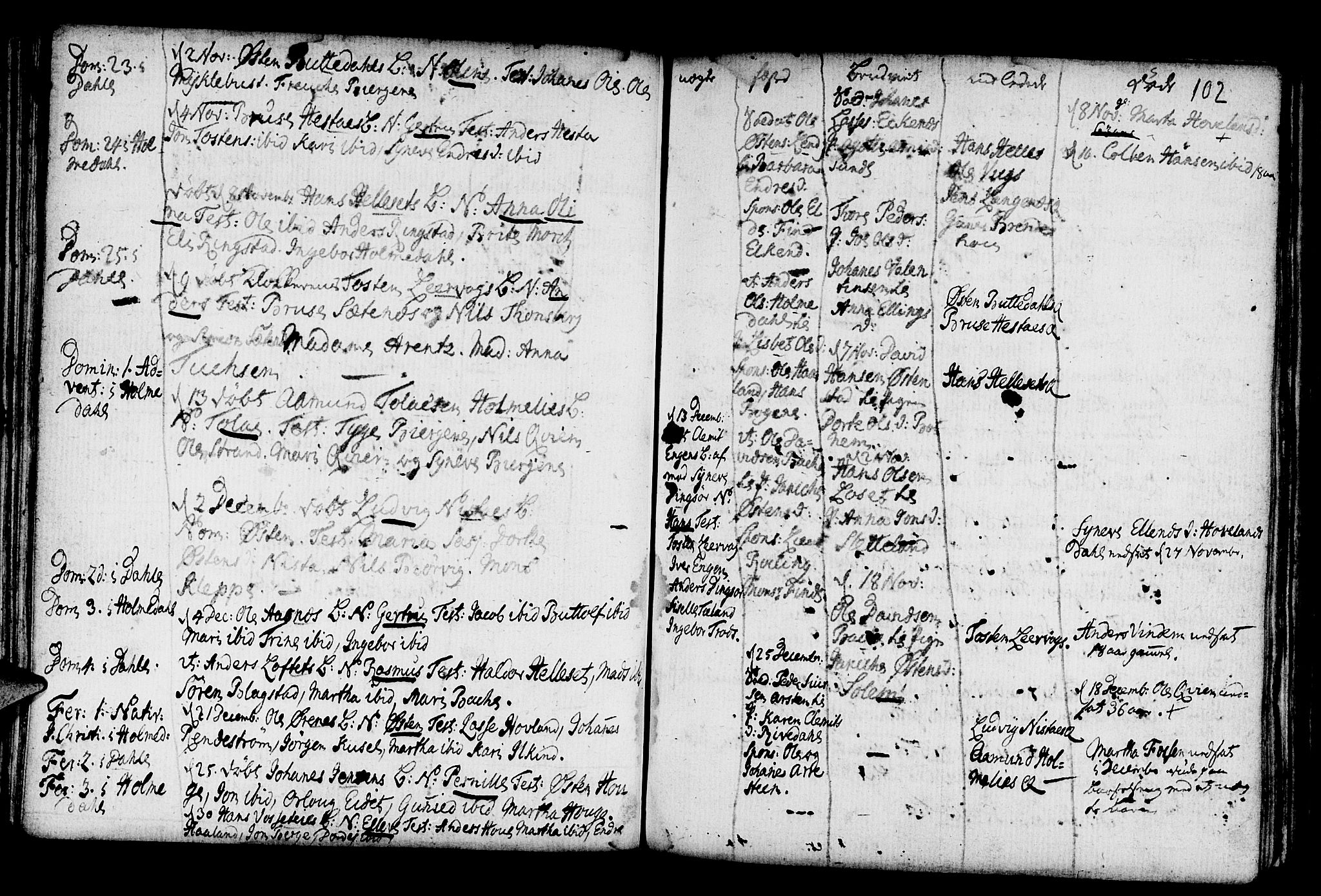 Fjaler sokneprestembete, AV/SAB-A-79801/H/Haa/Haaa/L0001: Parish register (official) no. A 1, 1755-1778, p. 102