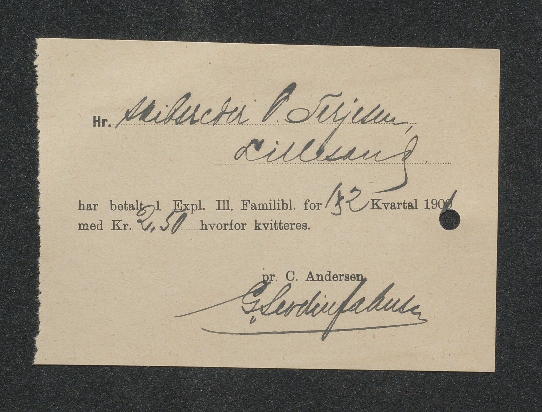 O. Terjesens rederi, AAKS/PA-2525/R/R02/L0002: Regnskapsbilag, 1899-1904