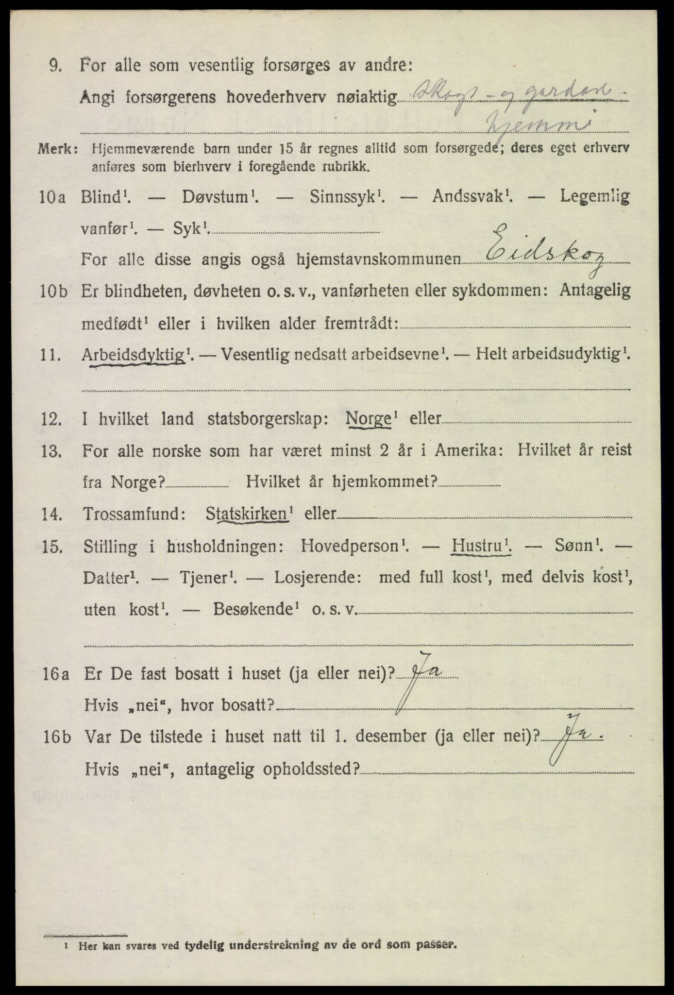 SAH, 1920 census for Eidskog, 1920, p. 10176