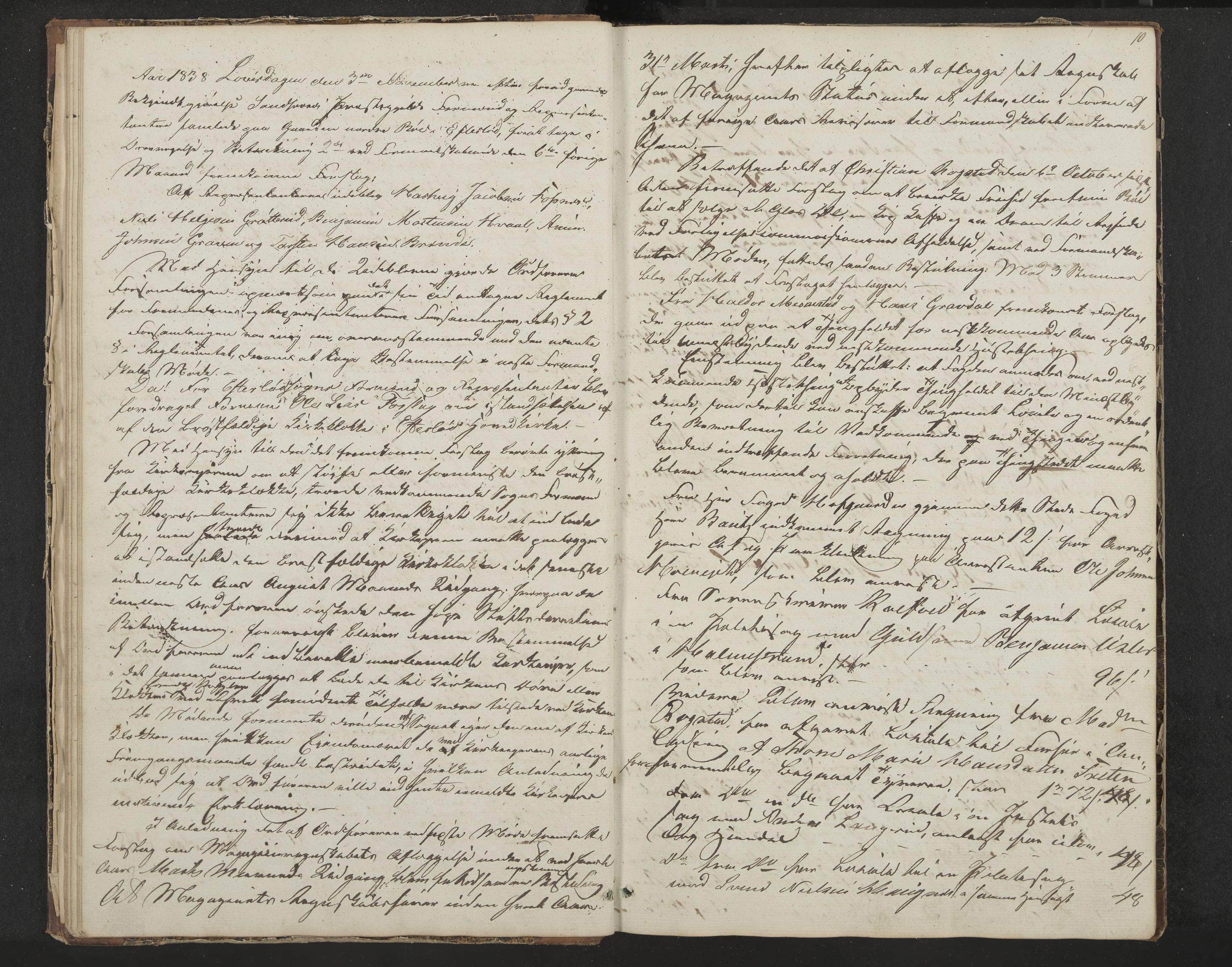 Sandsvær formannskap, IKAK/0629021-1/A/L0001: Møtebok med register, 1837-1846, p. 10
