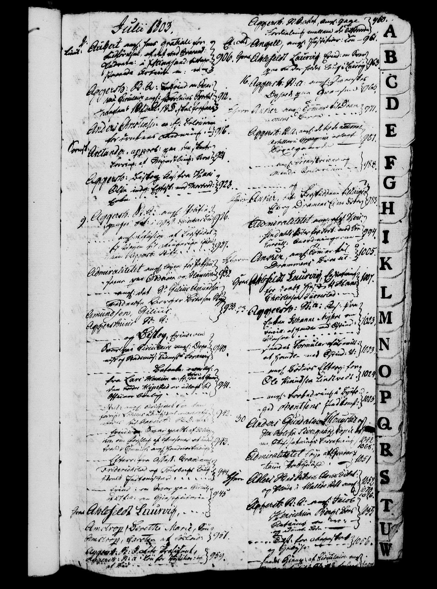 Danske Kanselli 1800-1814, AV/RA-EA-3024/H/Hg/Hga/Hgaa/L0008: Brevbok, 1803