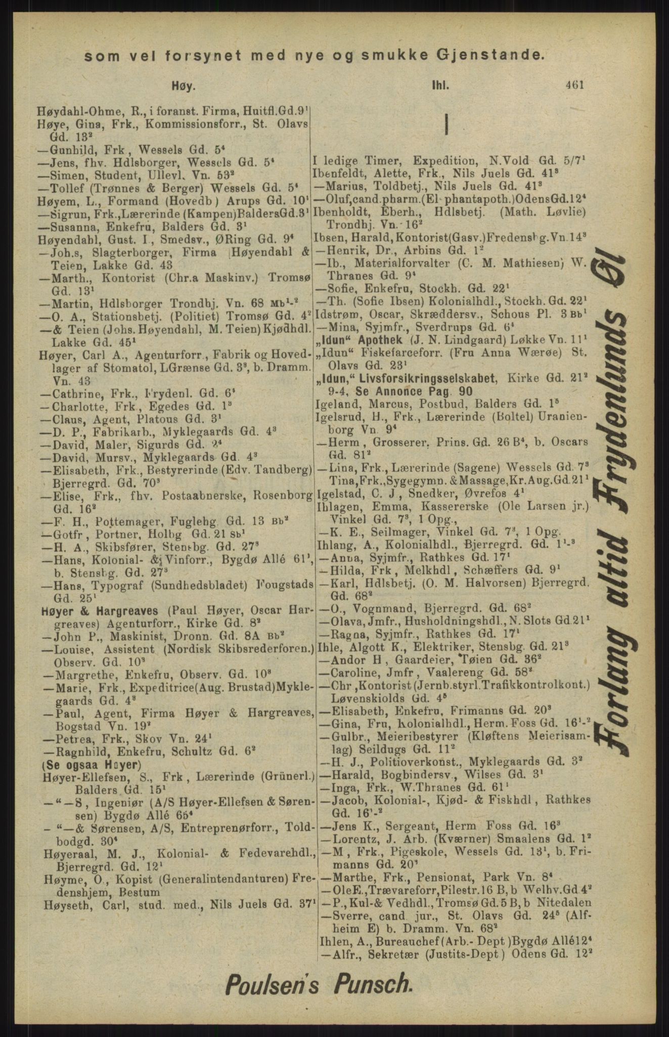 Kristiania/Oslo adressebok, PUBL/-, 1904, p. 461