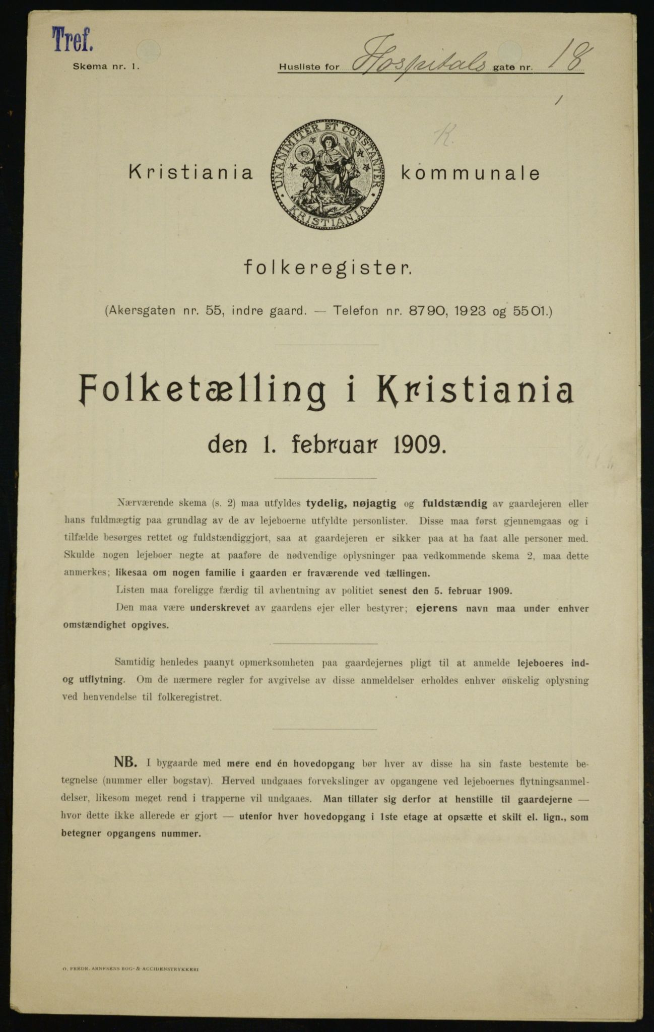 OBA, Municipal Census 1909 for Kristiania, 1909, p. 37670