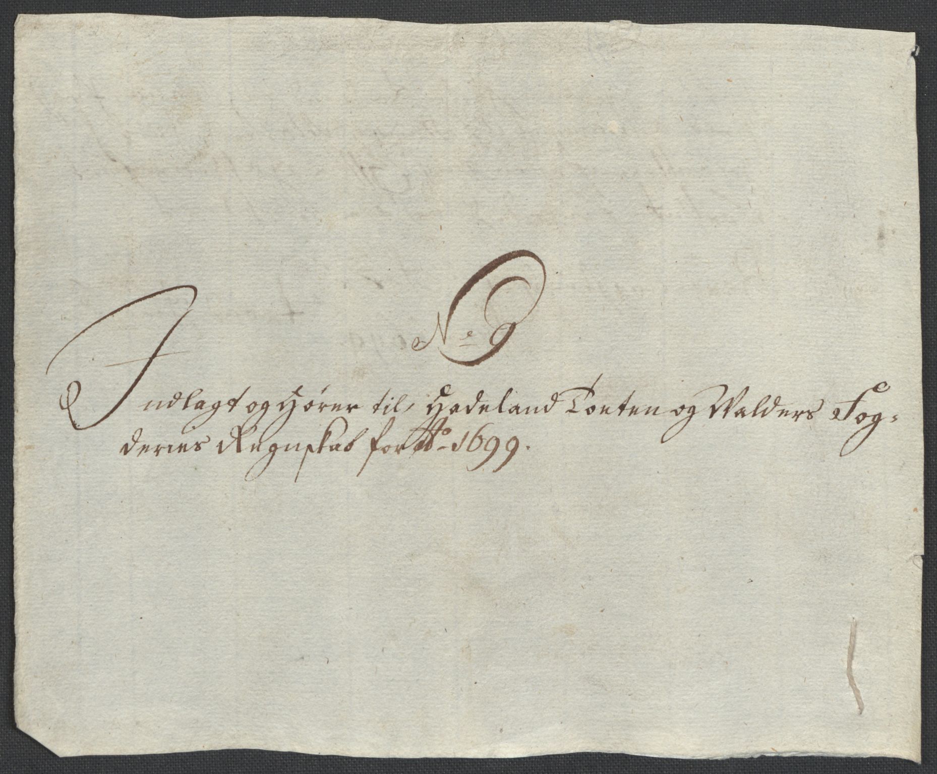 Rentekammeret inntil 1814, Reviderte regnskaper, Fogderegnskap, AV/RA-EA-4092/R18/L1297: Fogderegnskap Hadeland, Toten og Valdres, 1699, p. 393