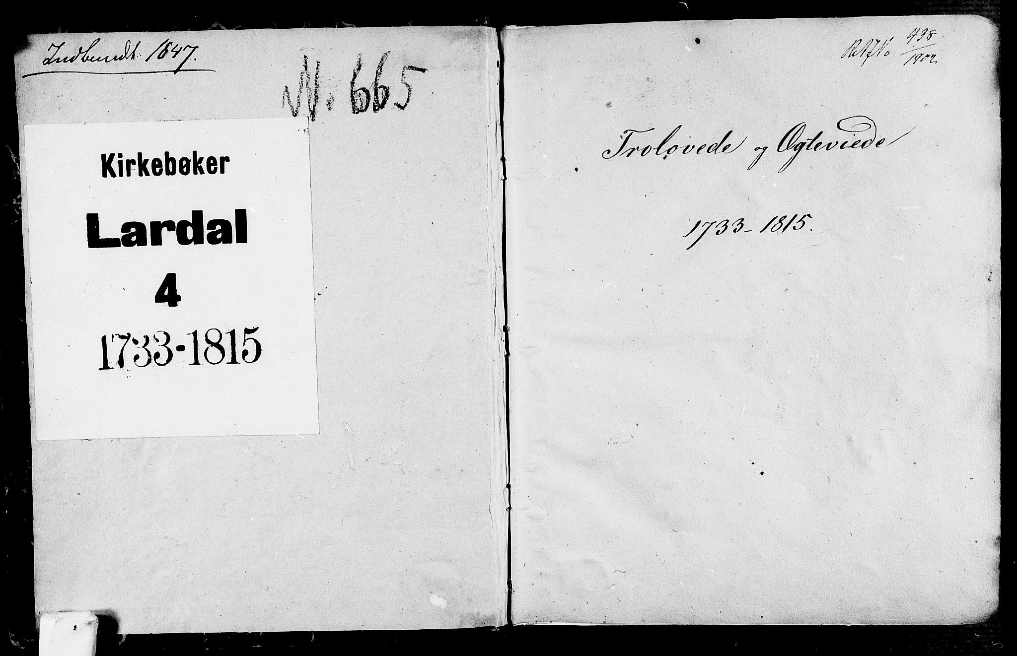 Lardal kirkebøker, AV/SAKO-A-350/F/Fa/L0004: Parish register (official) no. i 4, 1733-1815