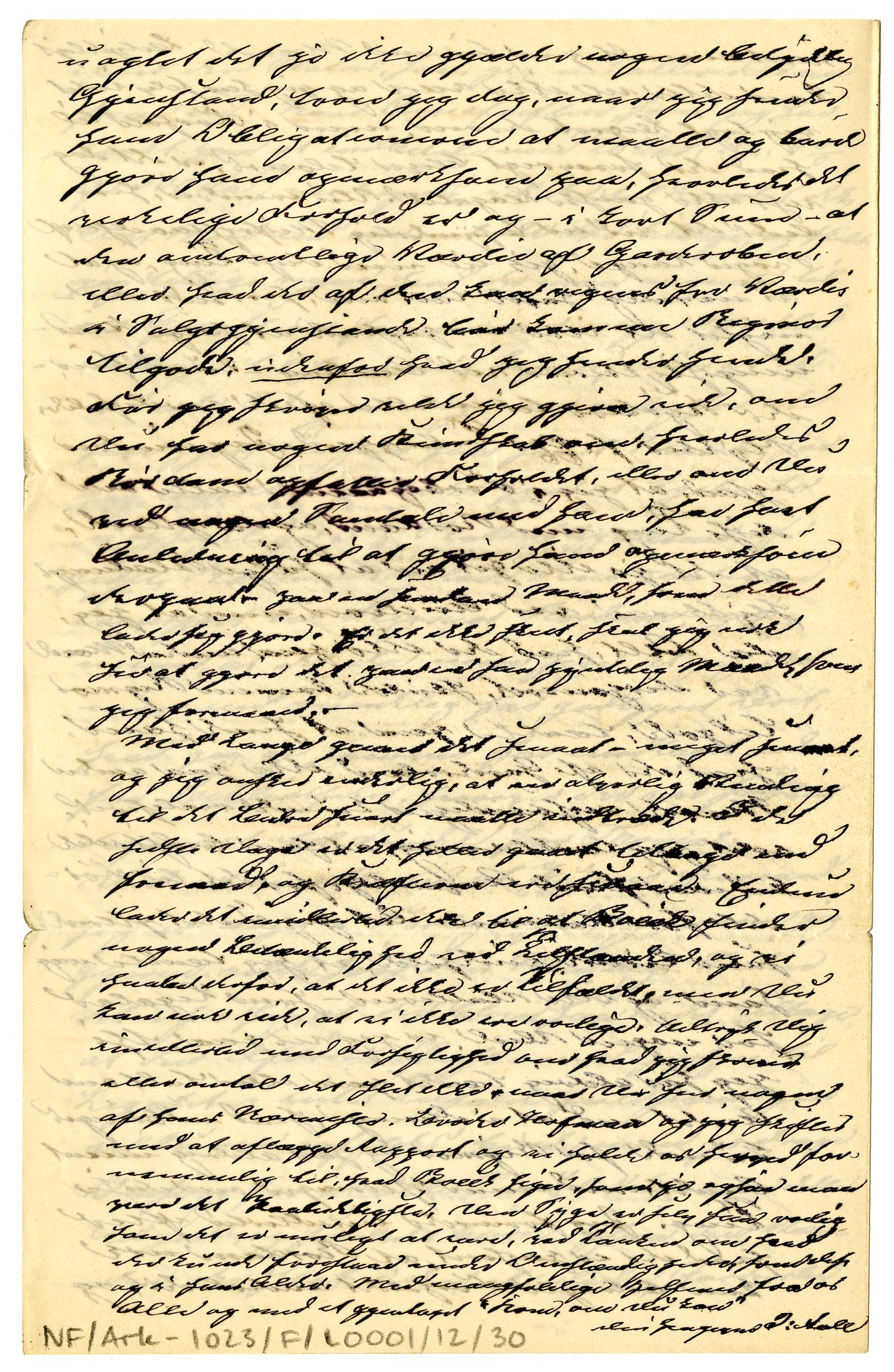 Diderik Maria Aalls brevsamling, NF/Ark-1023/F/L0001: D.M. Aalls brevsamling. A - B, 1738-1889, p. 154