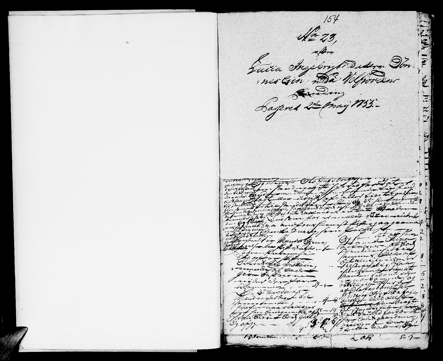 Helgeland sorenskriveri, SAT/A-0004/3/3A/L0033: Konseptprotokoll 18, 1755, p. 153b-154a