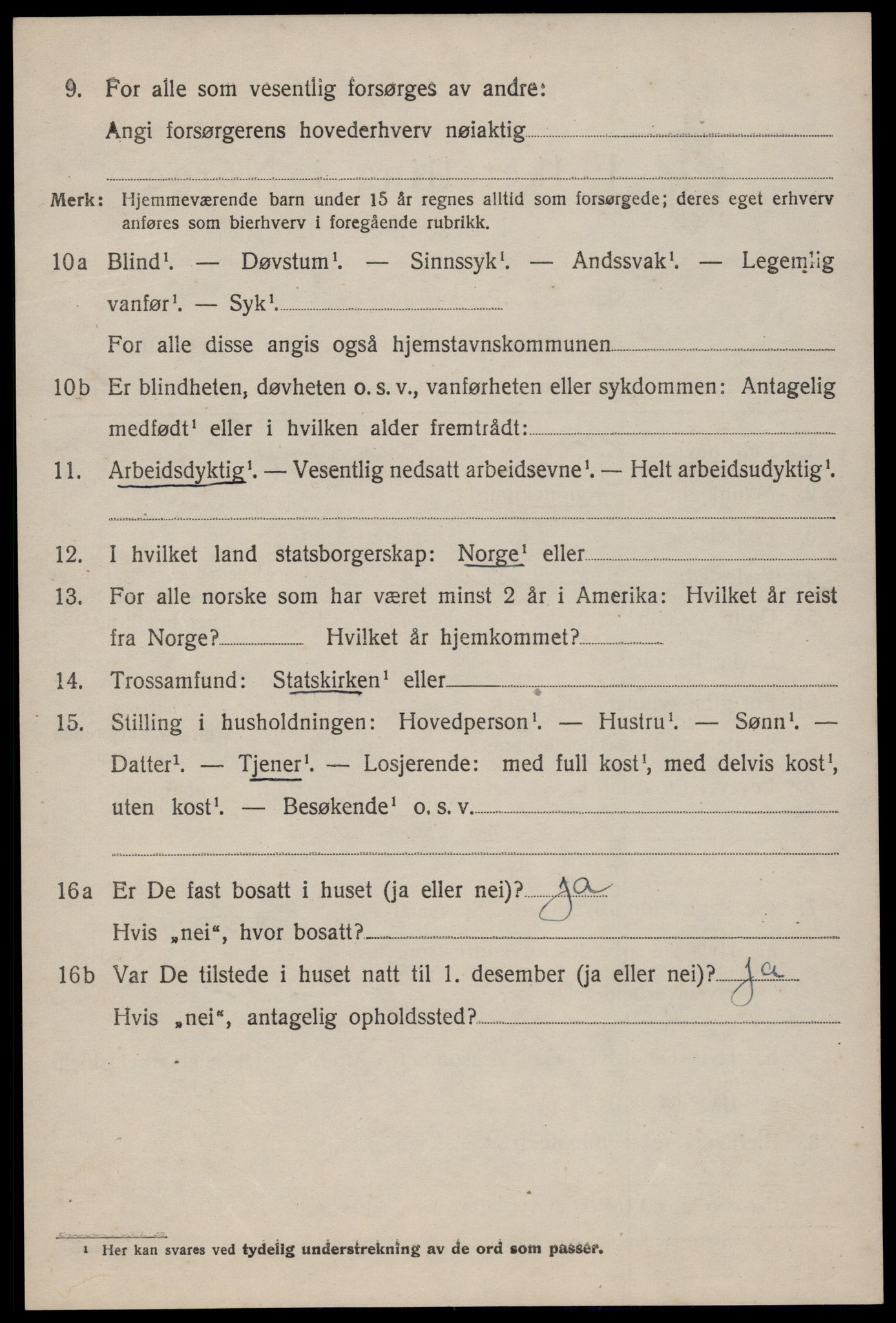 SAKO, 1920 census for Nissedal, 1920, p. 2260