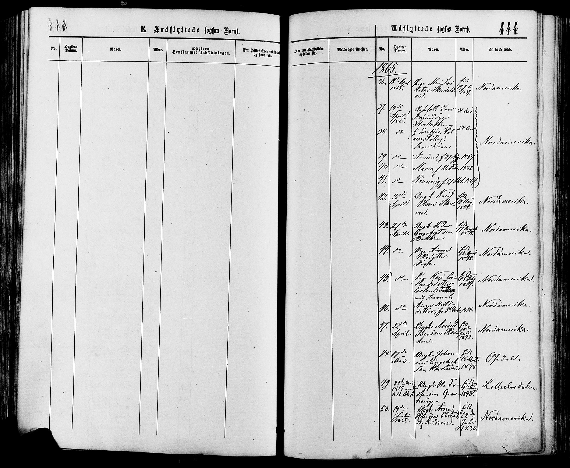 Sør-Fron prestekontor, SAH/PREST-010/H/Ha/Haa/L0002: Parish register (official) no. 2, 1864-1880, p. 444