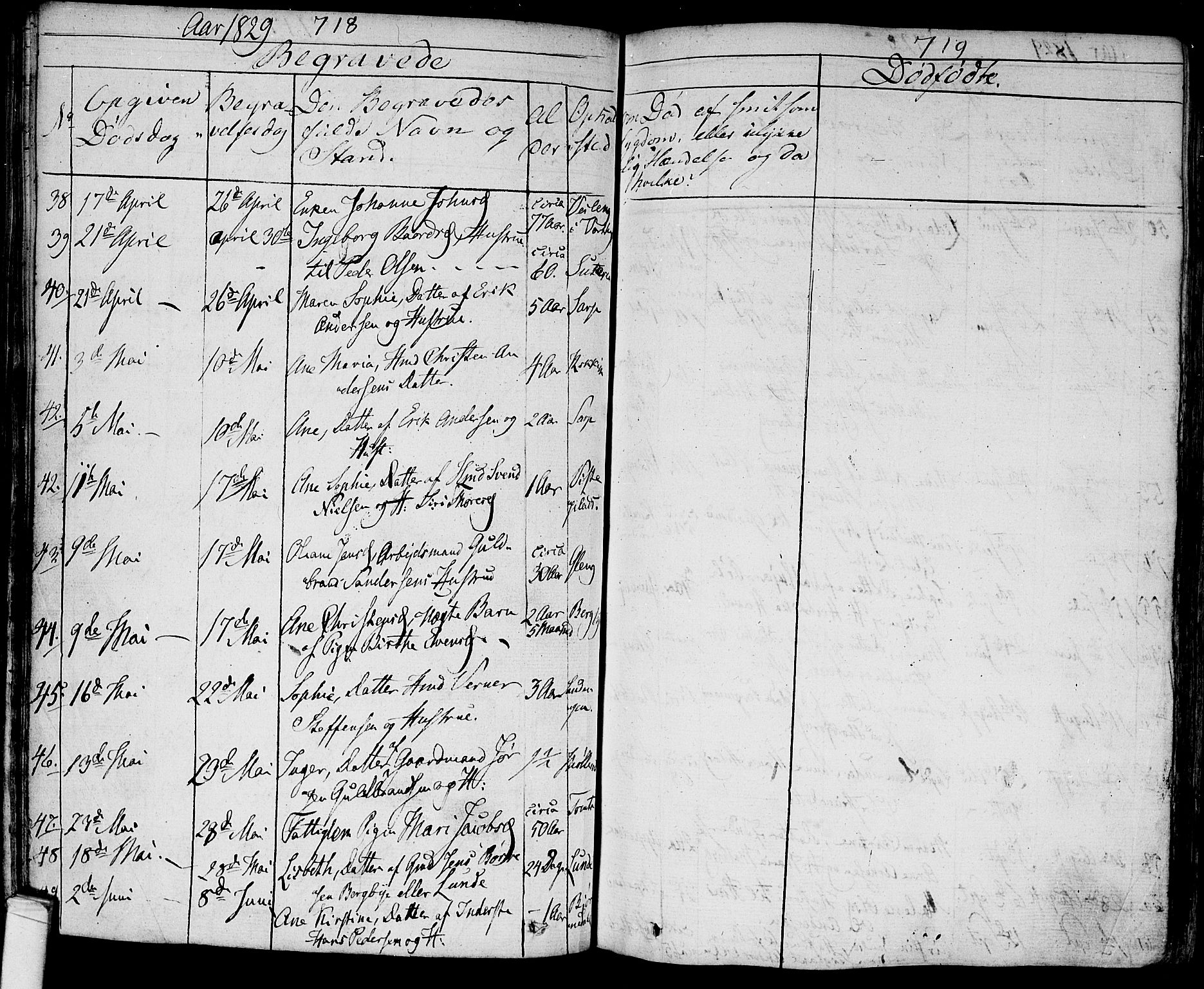 Tune prestekontor Kirkebøker, AV/SAO-A-2007/F/Fa/L0006: Parish register (official) no. 6, 1823-1831, p. 718-719