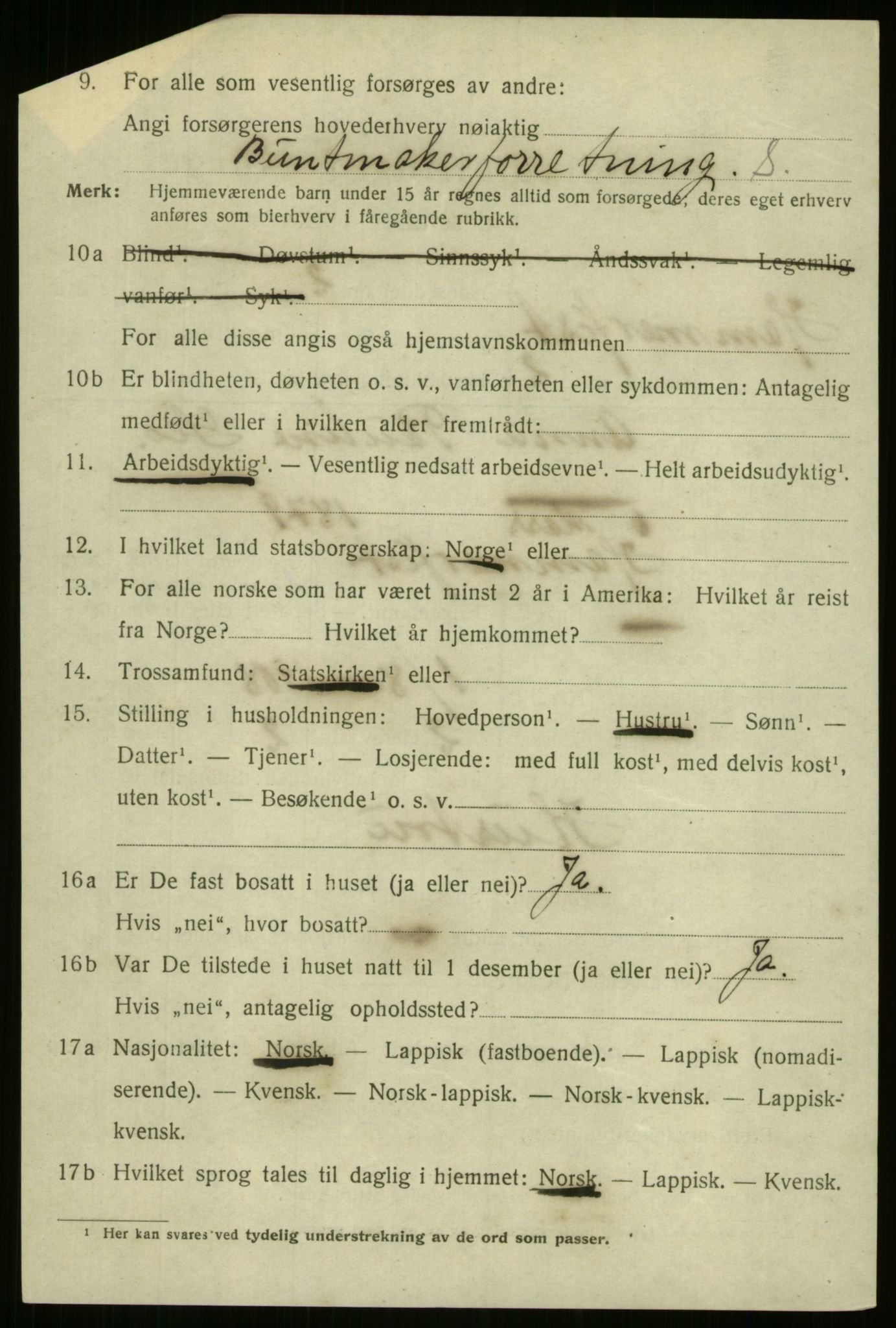 SATØ, 1920 census for Hammerfest, 1920, p. 4766