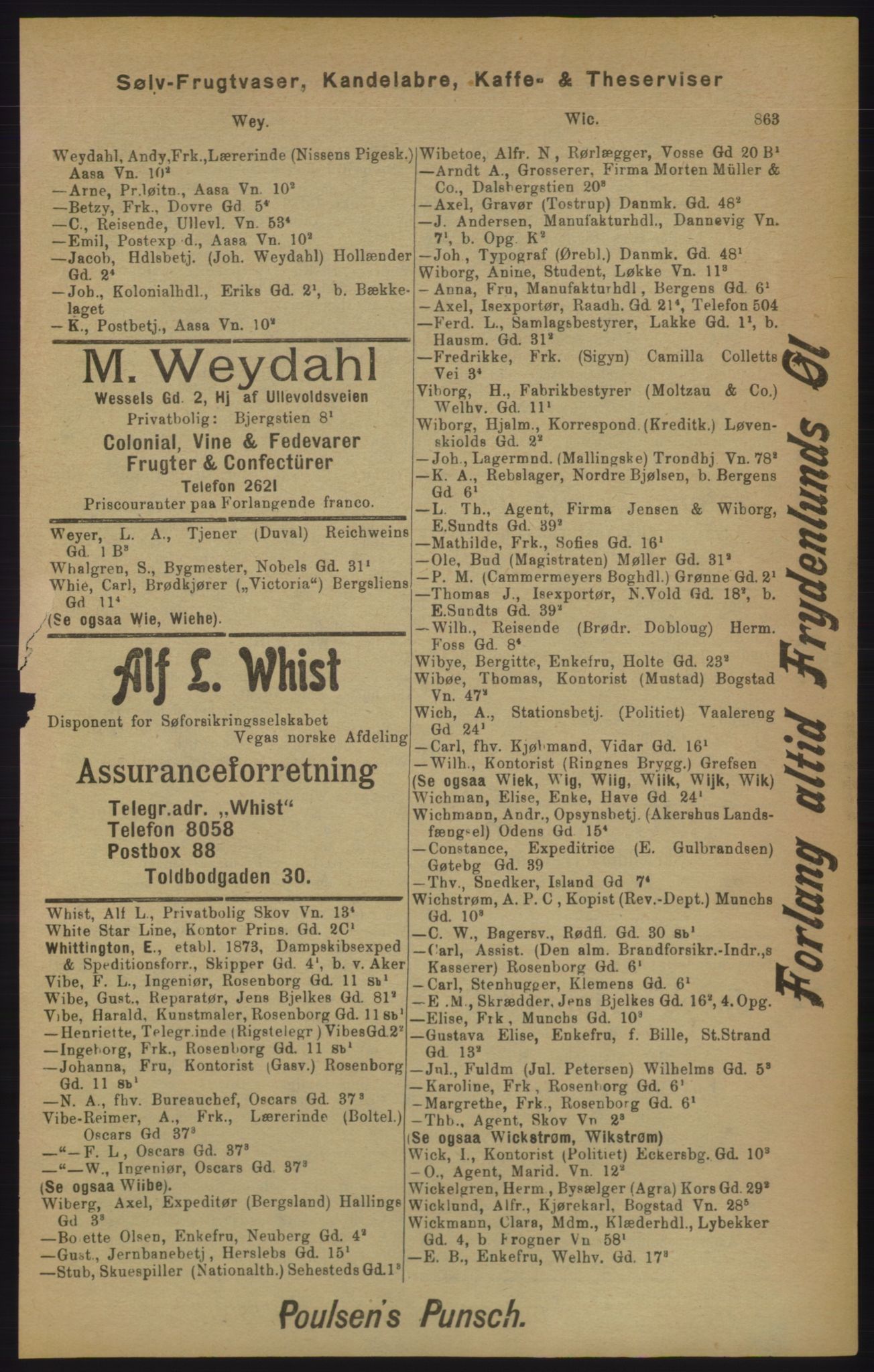 Kristiania/Oslo adressebok, PUBL/-, 1905, p. 863