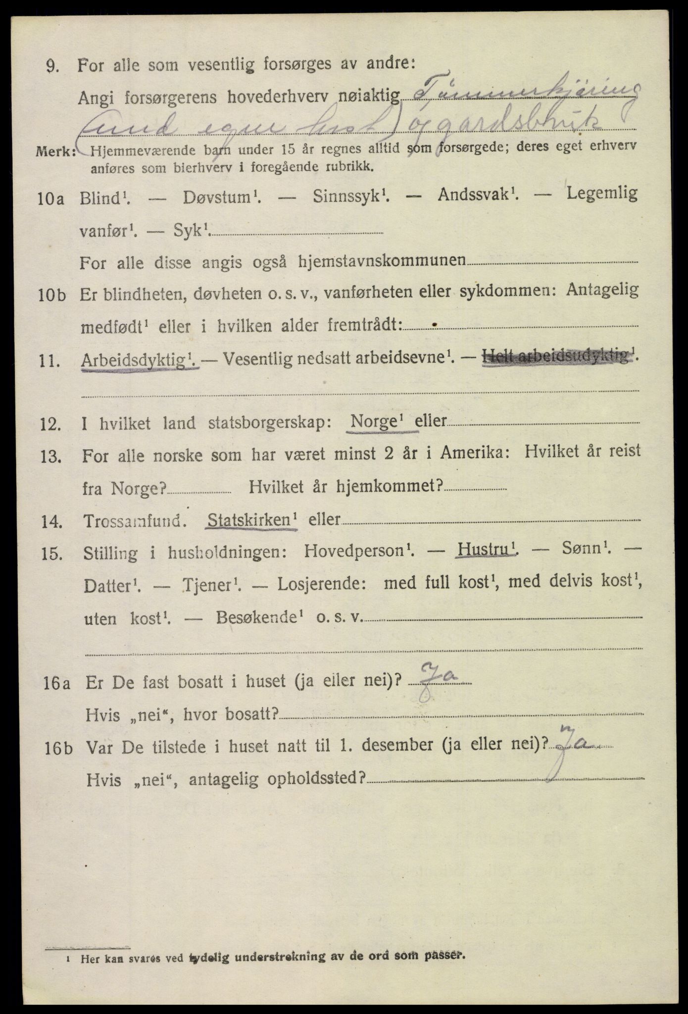 SAH, 1920 census for Torpa, 1920, p. 1662