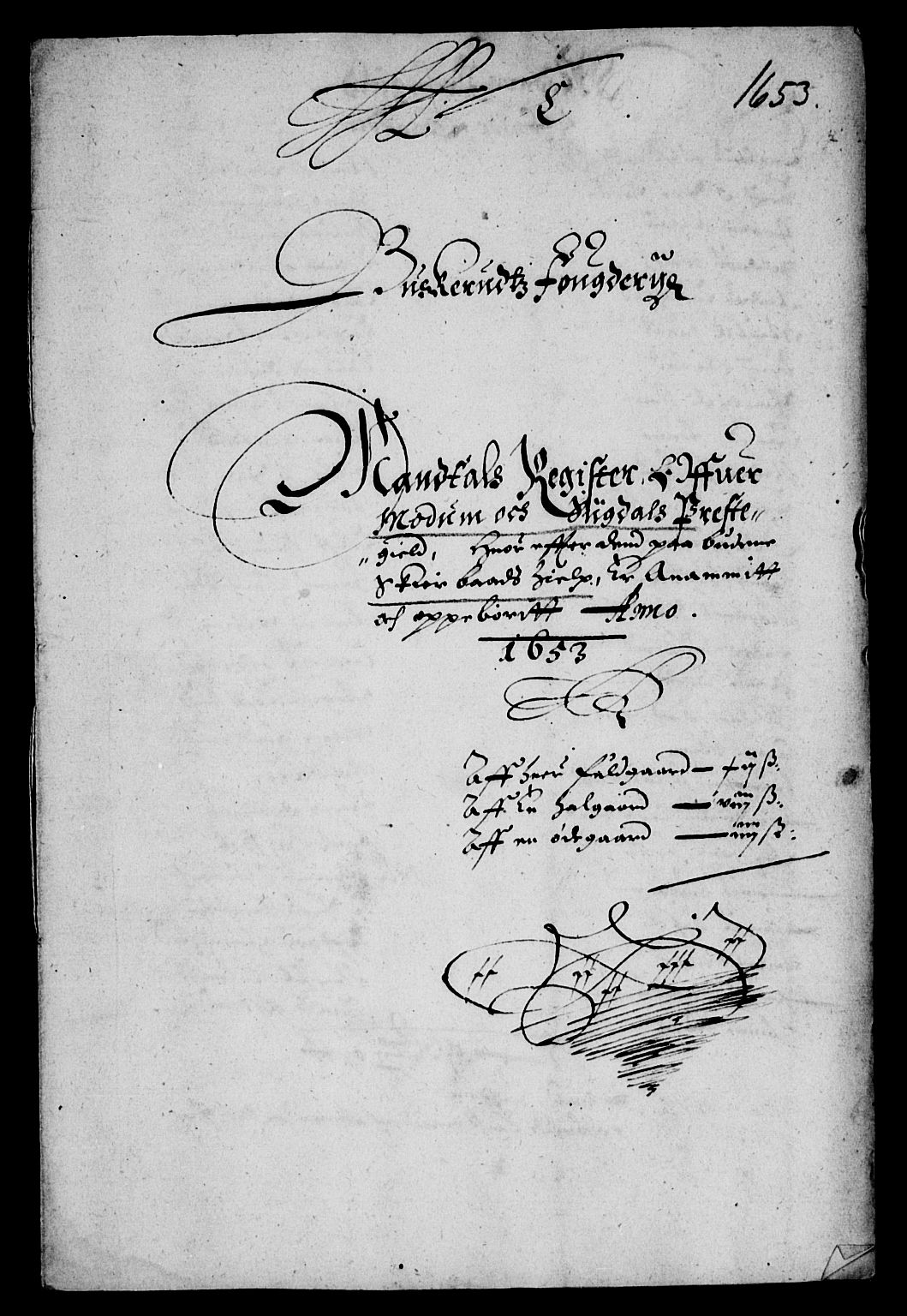 Rentekammeret inntil 1814, Reviderte regnskaper, Lensregnskaper, AV/RA-EA-5023/R/Rb/Rba/L0219: Akershus len, 1653