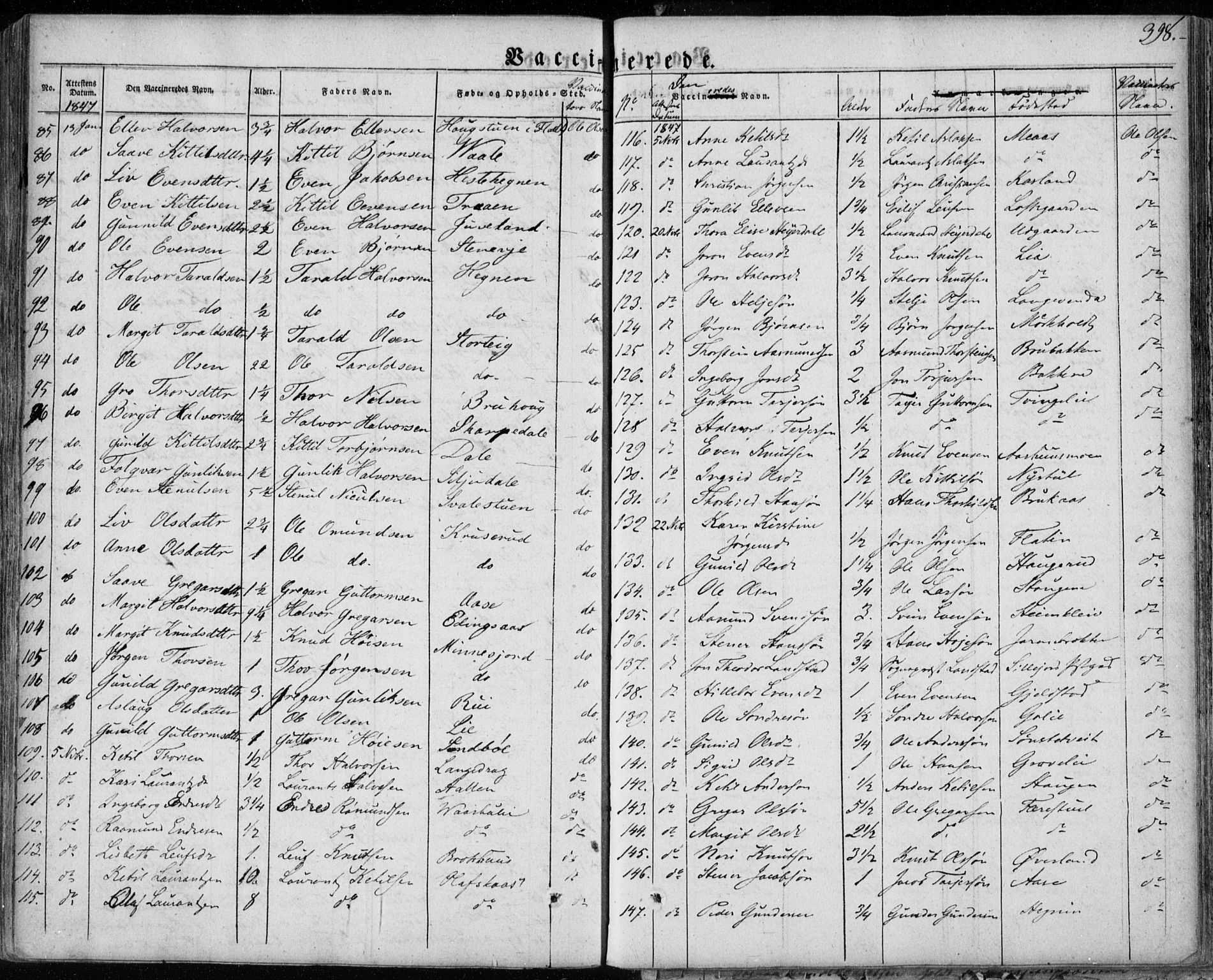 Seljord kirkebøker, AV/SAKO-A-20/F/Fa/L0011: Parish register (official) no. I 11, 1831-1849, p. 398